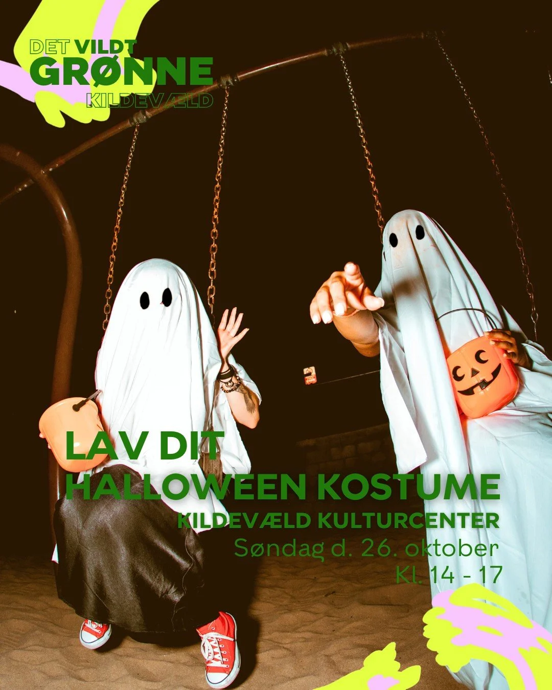 Har du brug for et nyt Halloween-kostume? S&aring; kom til vores hyggelige workshop i Kildev&aelig;ld Kulturcenter den 26. oktober! Her kan du bytte dig til et &quot;nyt&quot; kostume eller lave dit eget fra bunden. Vi stiller materialer, gode id&eac