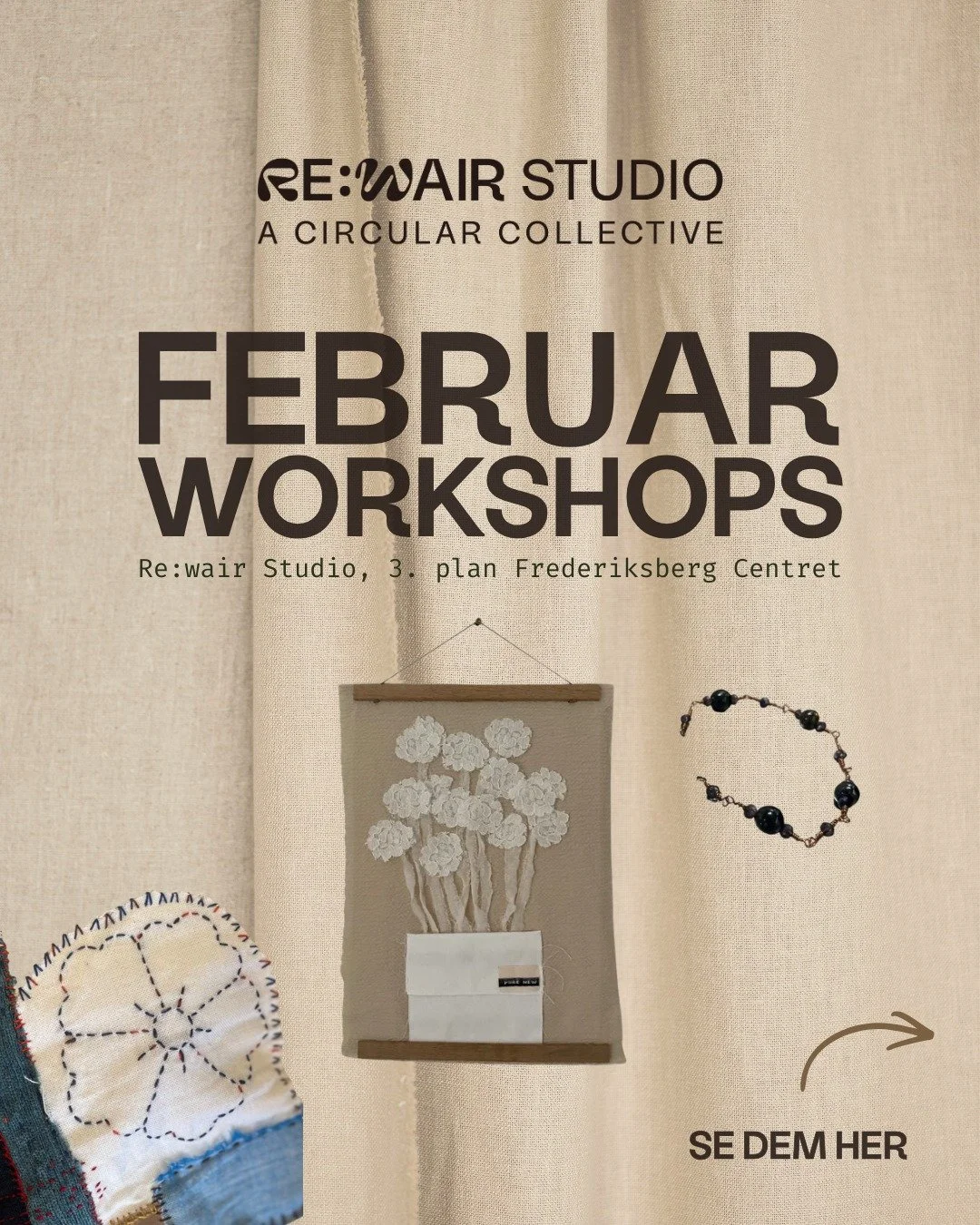 Februar er pakket med sp&aelig;ndende workshops🧵

Vi gl&aelig;der os til at se dig!

L&aelig;s mere og k&oslash;b billetter gennem link i bio🔗