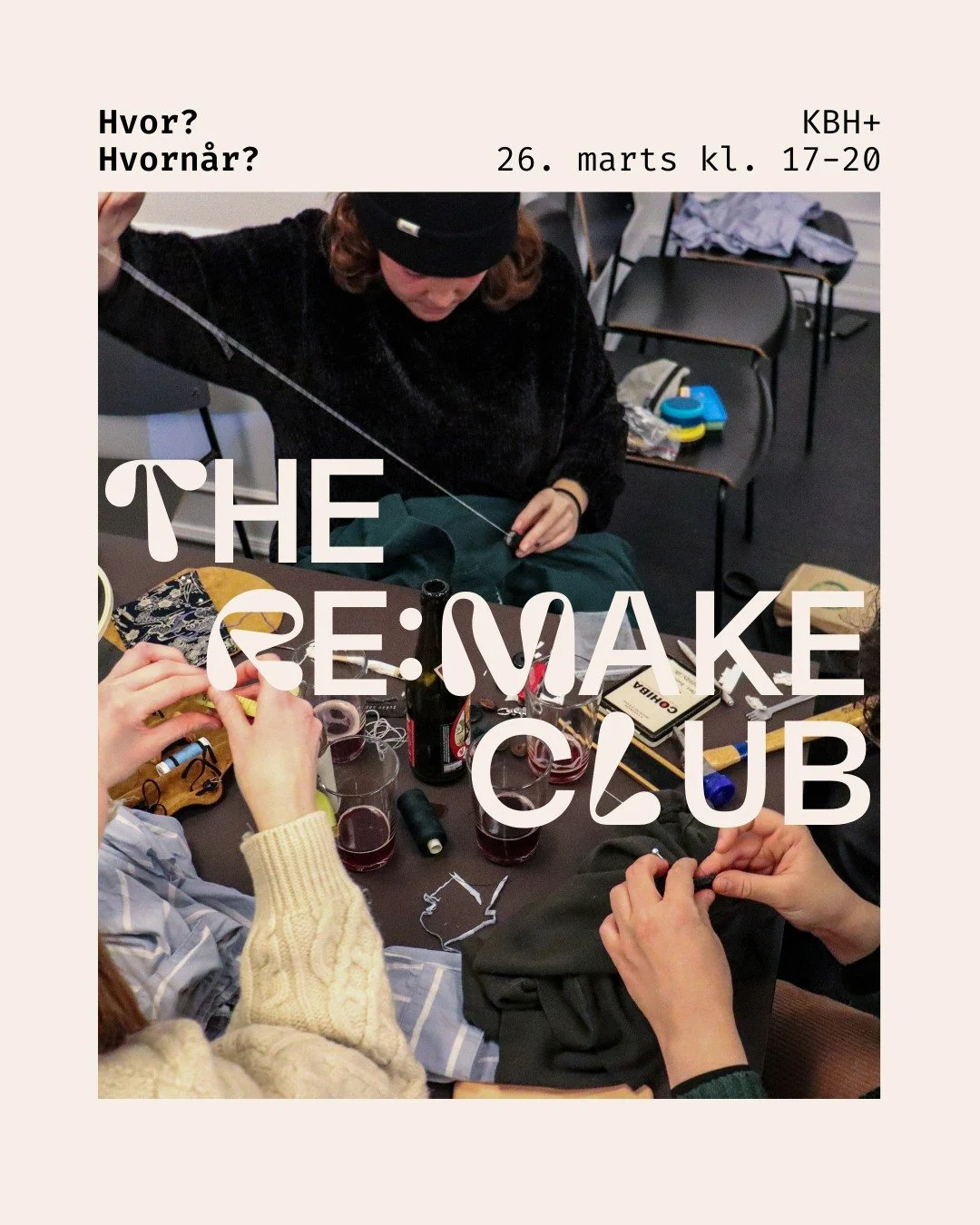 The Re:Make Club &ndash; our monthly, volunteer-run creative hangout, where we upcycle, have fun and meet new people. The theme this time will be: Jewellery from Textile Waste

We will be creating &ldquo;beads&rdquo; from textile waste (fabric, threa