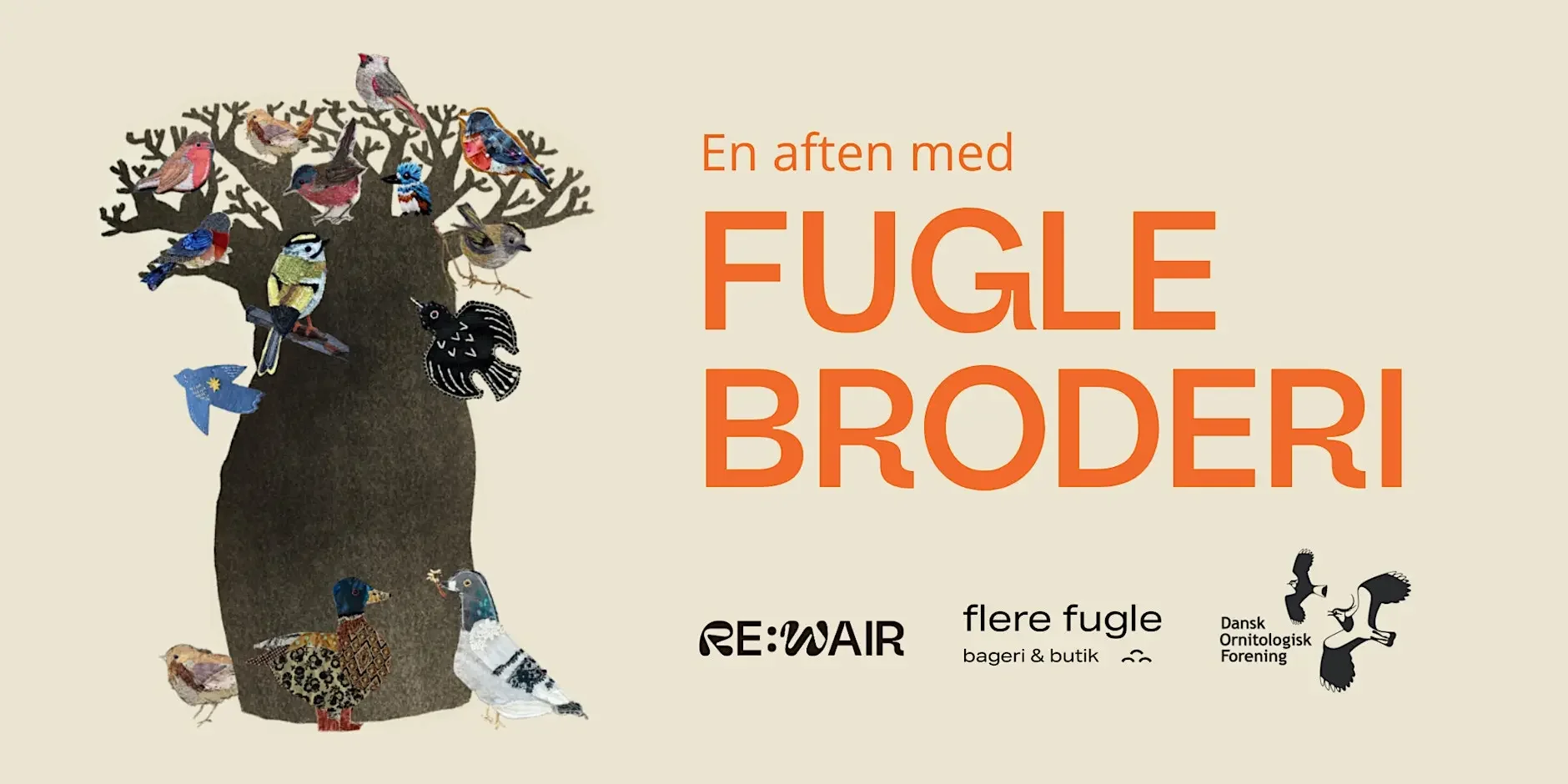 Fuglebroderi hos Flere Fugle By Re:wair