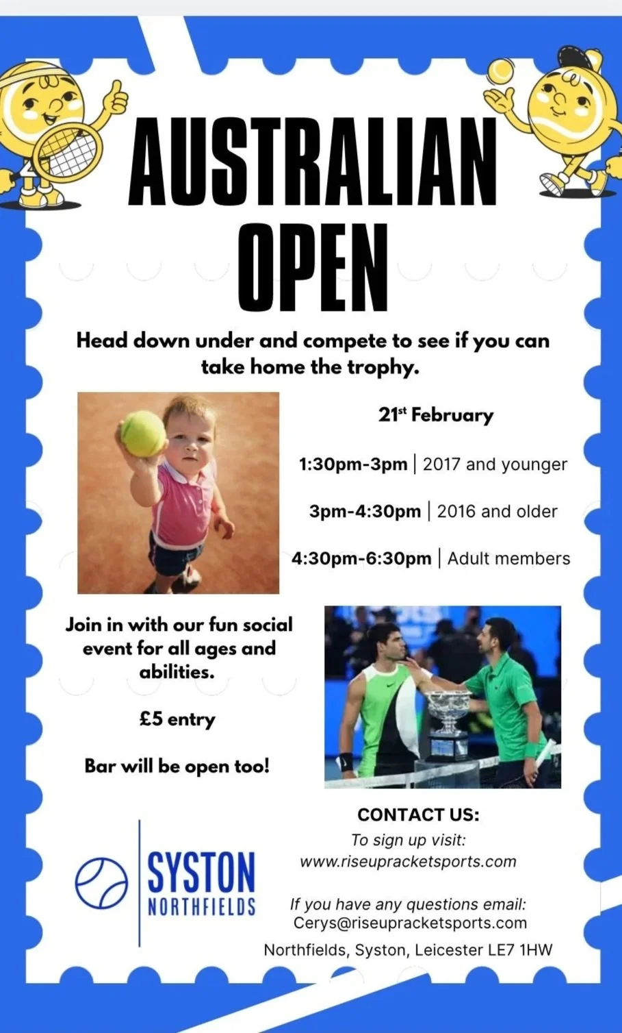 Australian Open Fun Social For All Ages