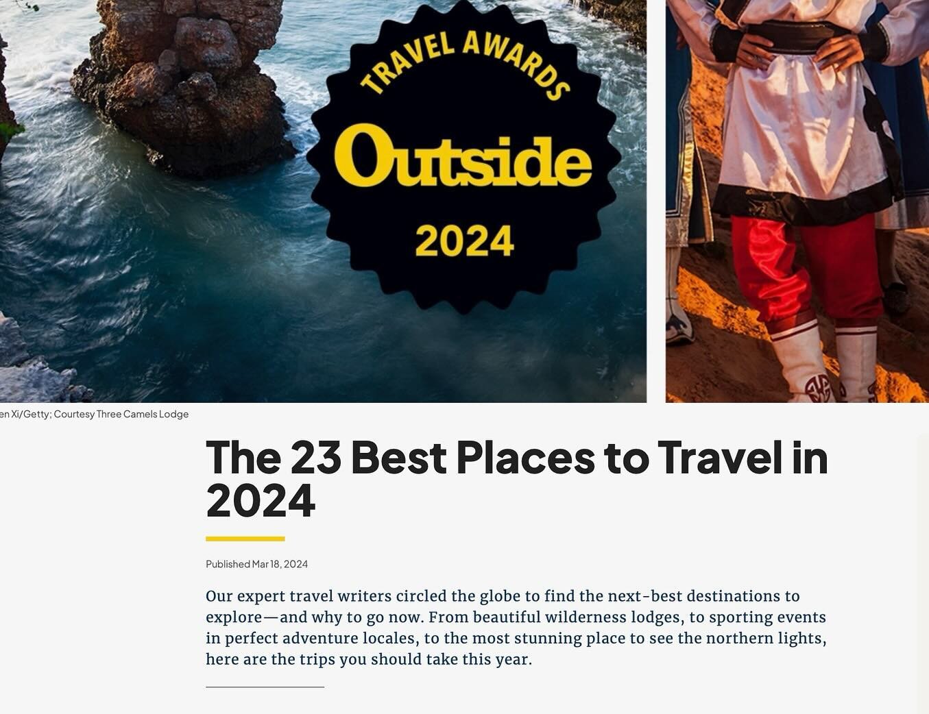 We were thrilled to see two of our Handlebar clients featured in Outside&rsquo;s 2024 Travel Awards for Best Places to Travel. Congrats @visitcolorado and @visittucson for making the list, and a big thanks to @jenrunsworld and @meganmichelson for you