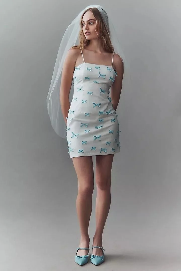 BHLDN Bow Fitted Mini Dress.jpeg