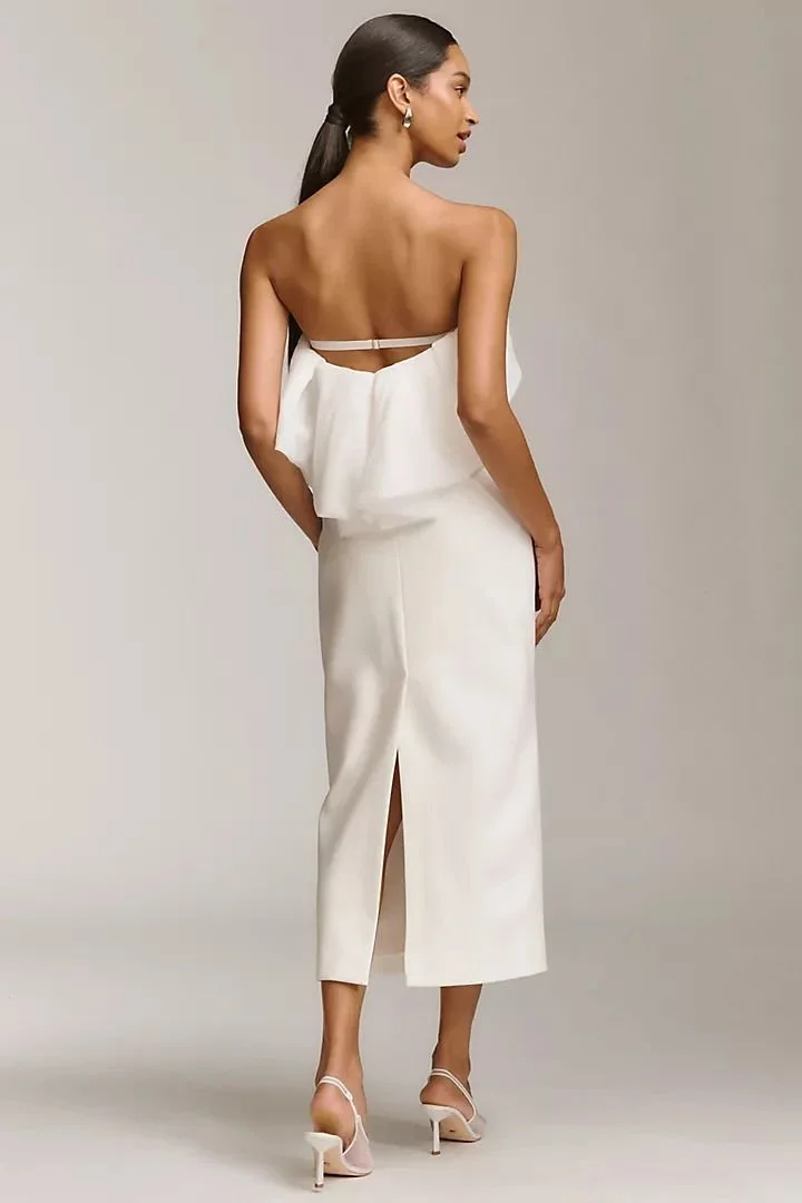 BHLDN Strapless Chiffon Ruffle Slim Midi Dress (1).jpeg