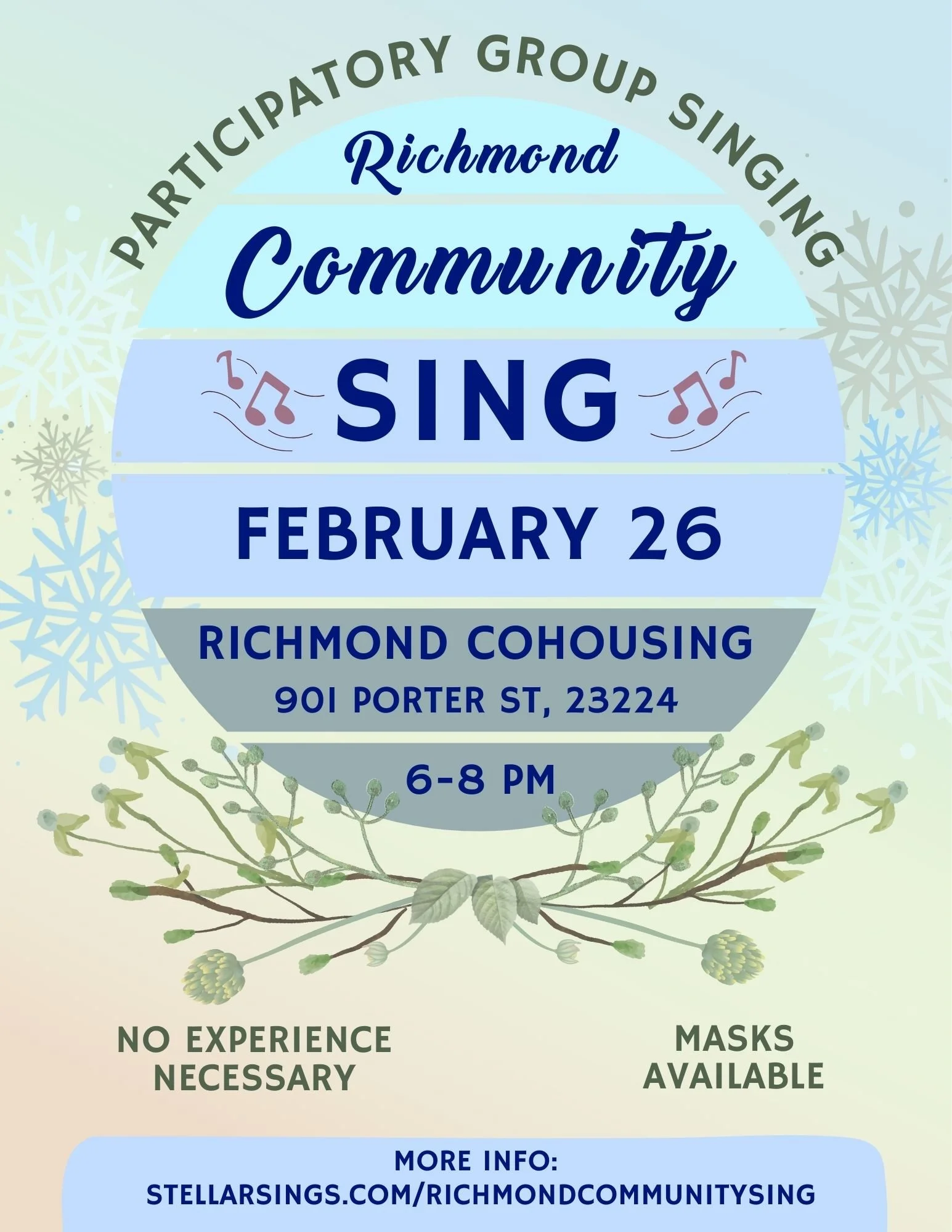 Richmond Community Sing @ Richmond Cohousing