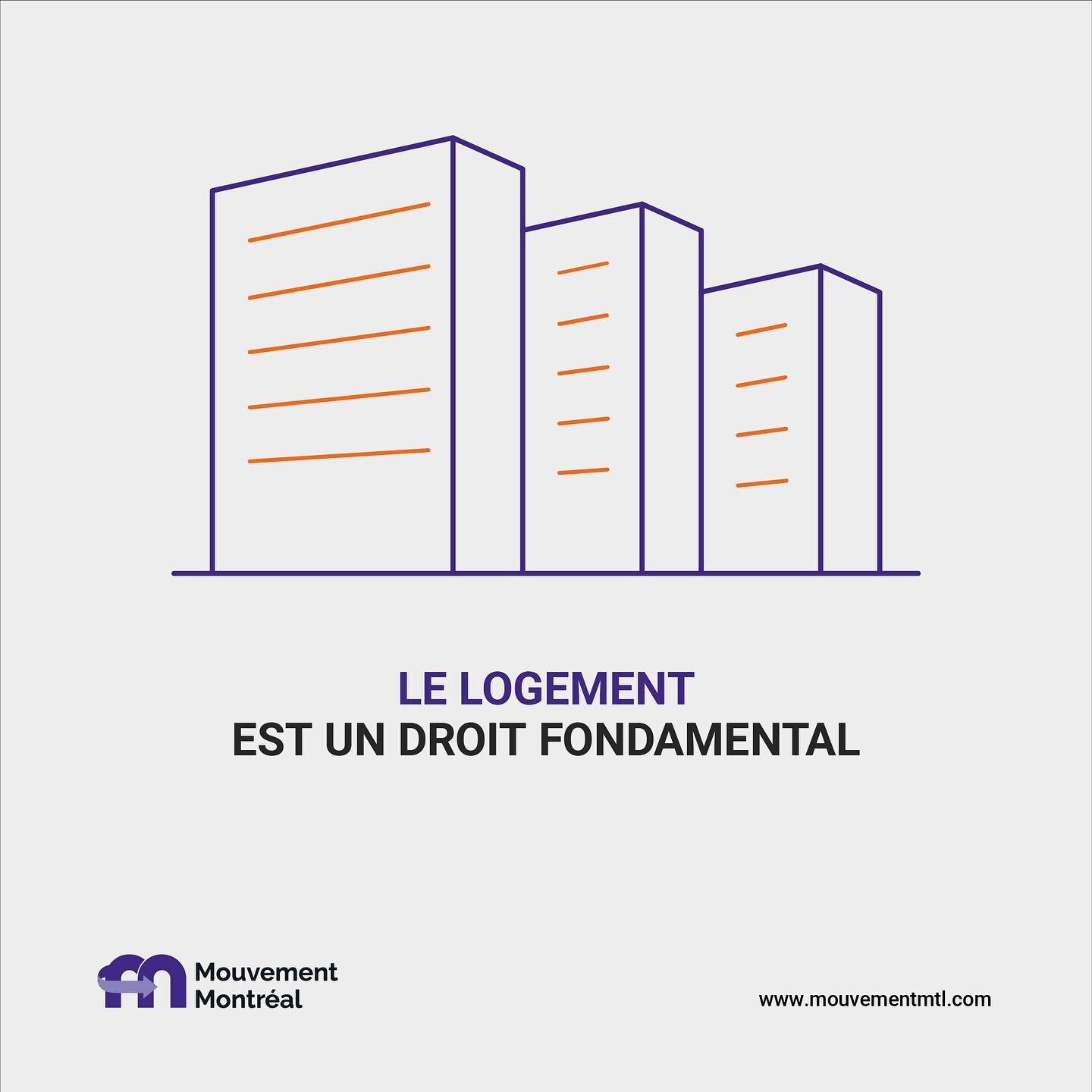 Le logement est un droit fondamental.
 Voil&agrave; pourquoi @mouvement_MTL a &eacute;labor&eacute; le plan le plus exhaustif de la ville.

Glissez pour lire nos politiques ➡️