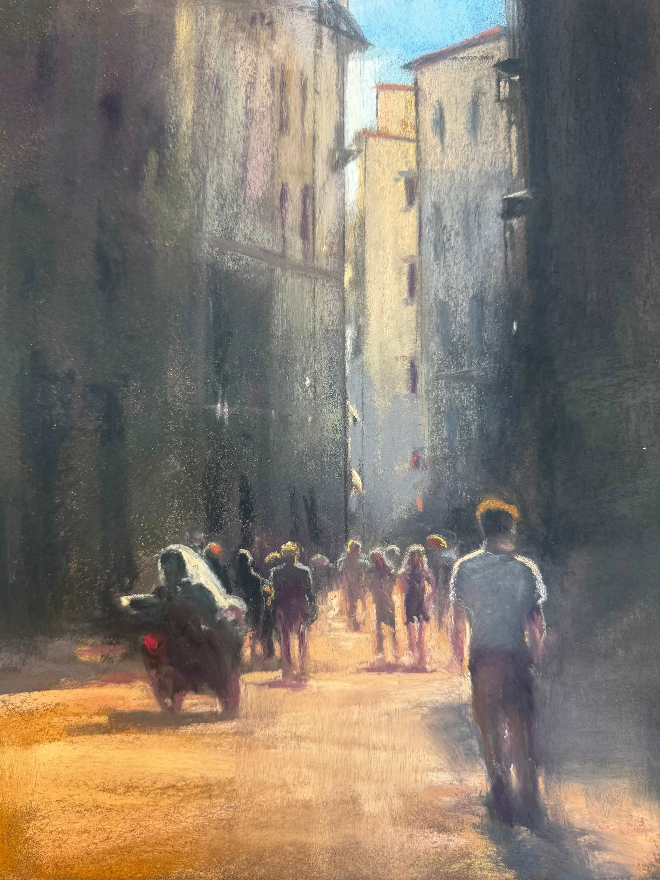  Wandering Florence  
12 x 9  pastel on paper  Available at Scott Milo Gallery  