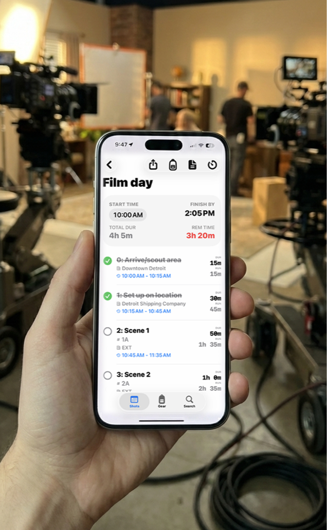 Professional Film Shoot Planned Using GearoFlow App by MovieShorts