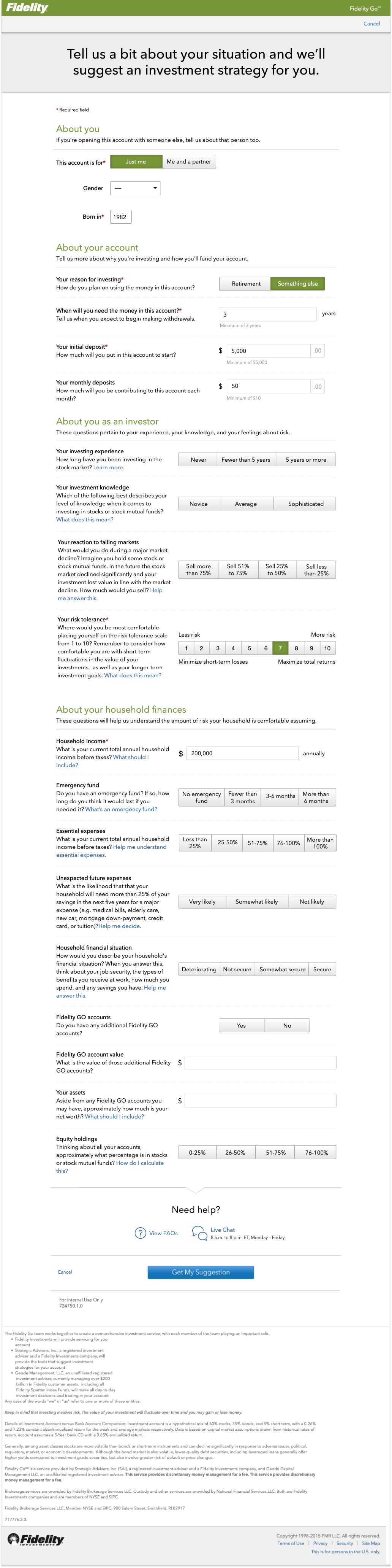 Screenshot of MVP profiling screen