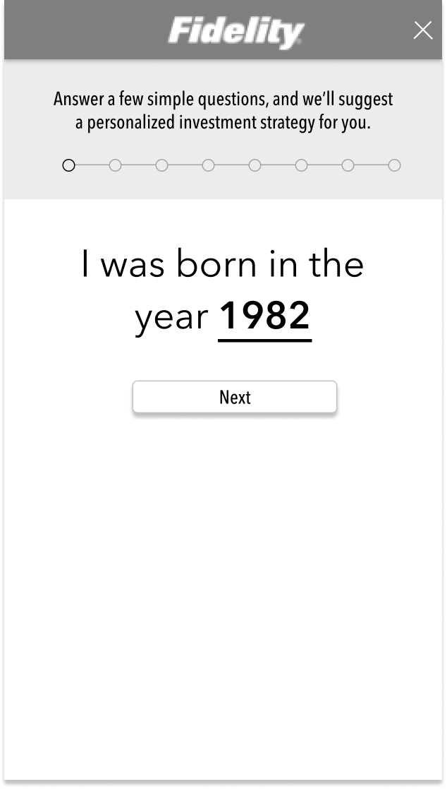 Screenshot of a mockup