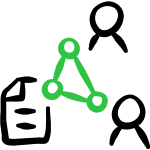 Icon representing review