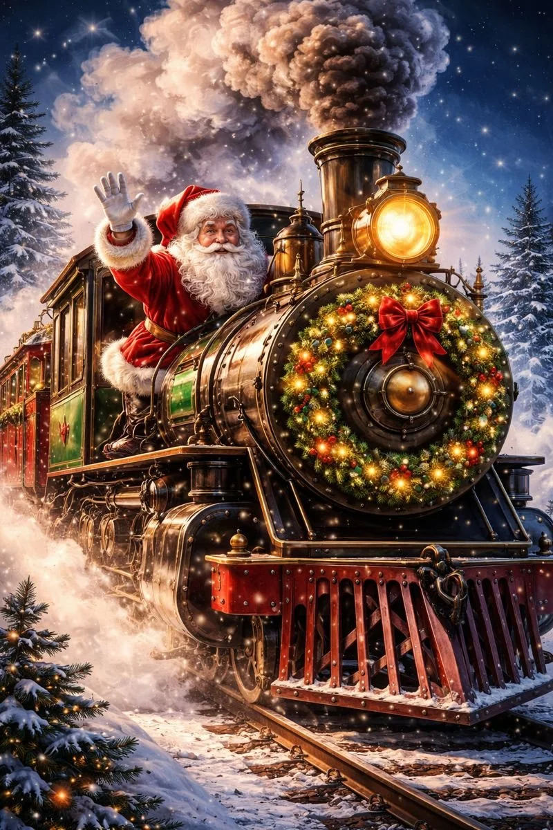 Santa on a Train