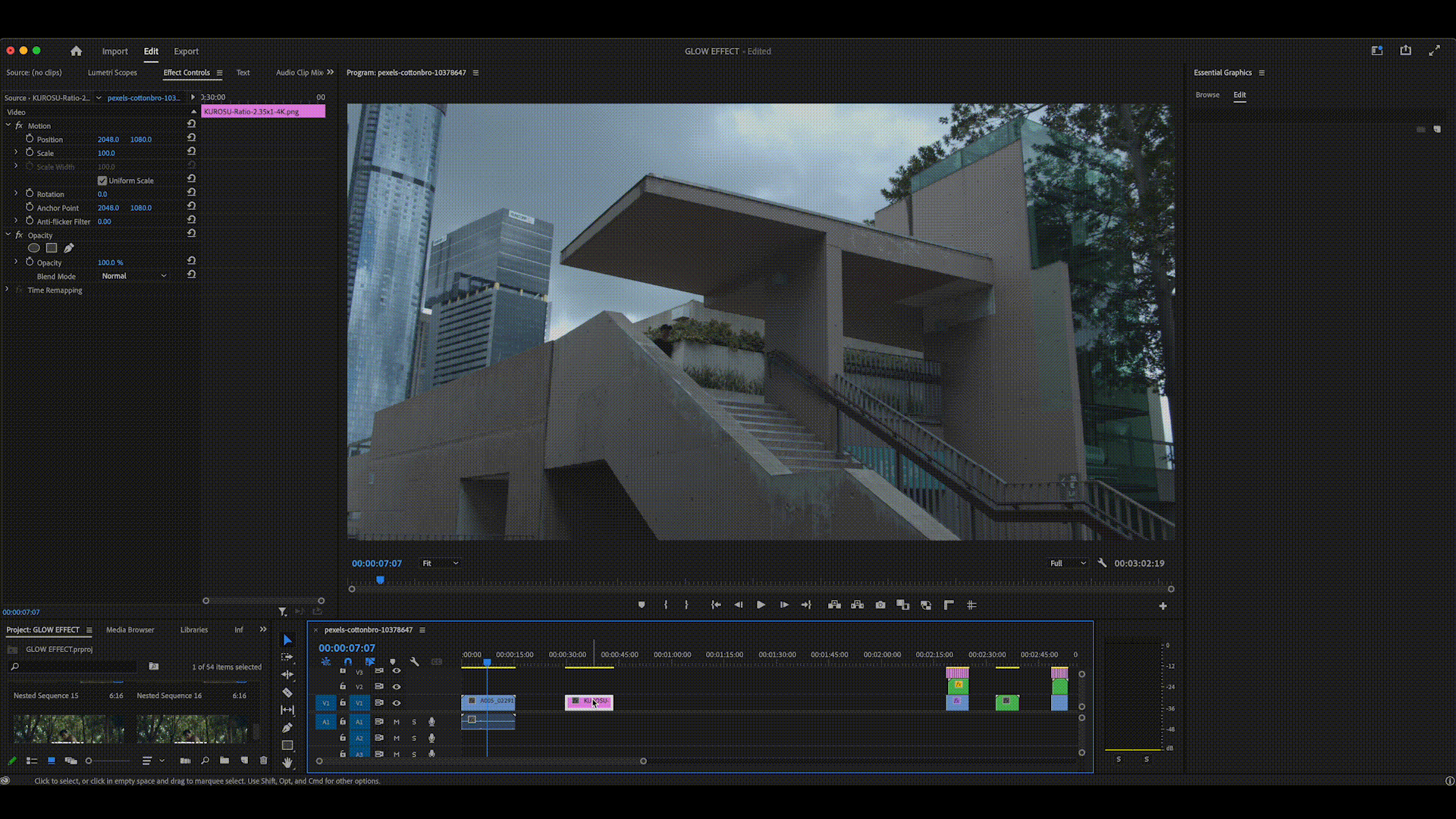 Aspect ratio mattes letterboxes