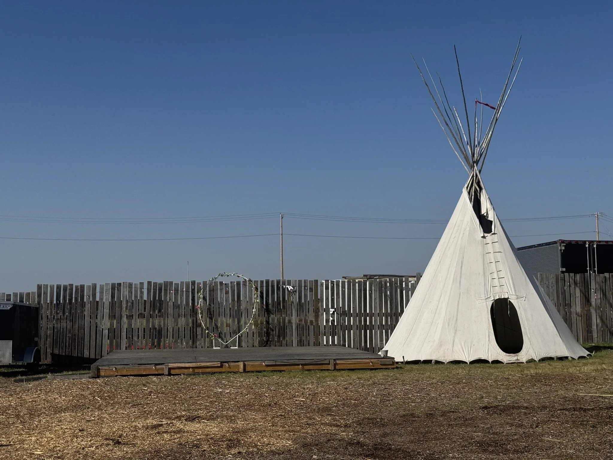 The stage and tipi
