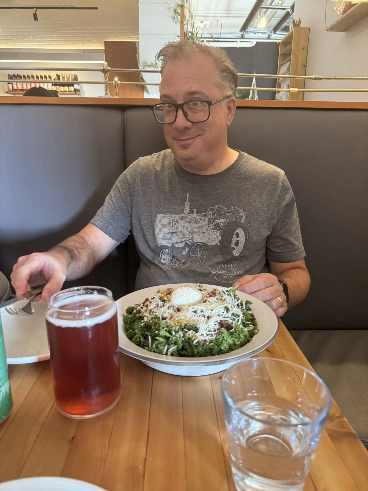 The kale caesar salad at UNA