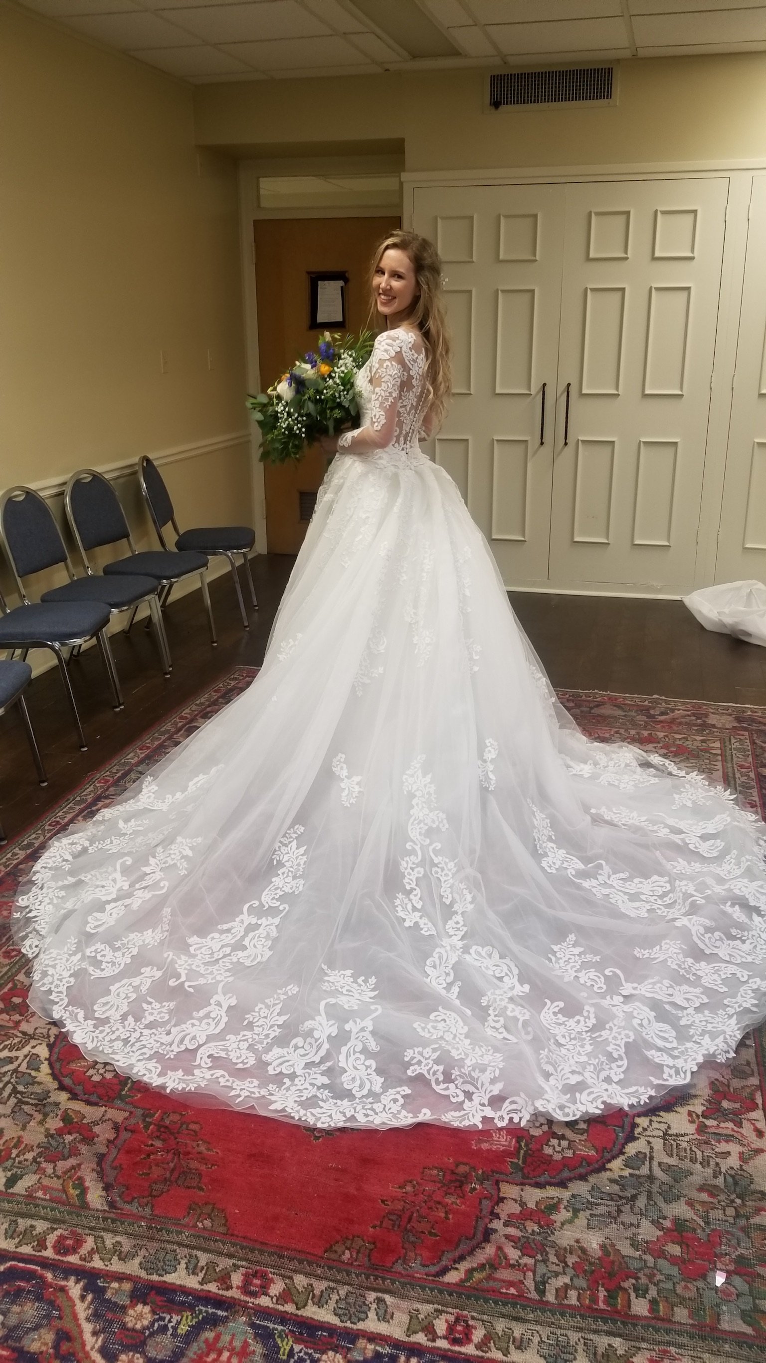 A-line Wedding Dress Ivanel with Lace Sleeves – Olivia Bottega