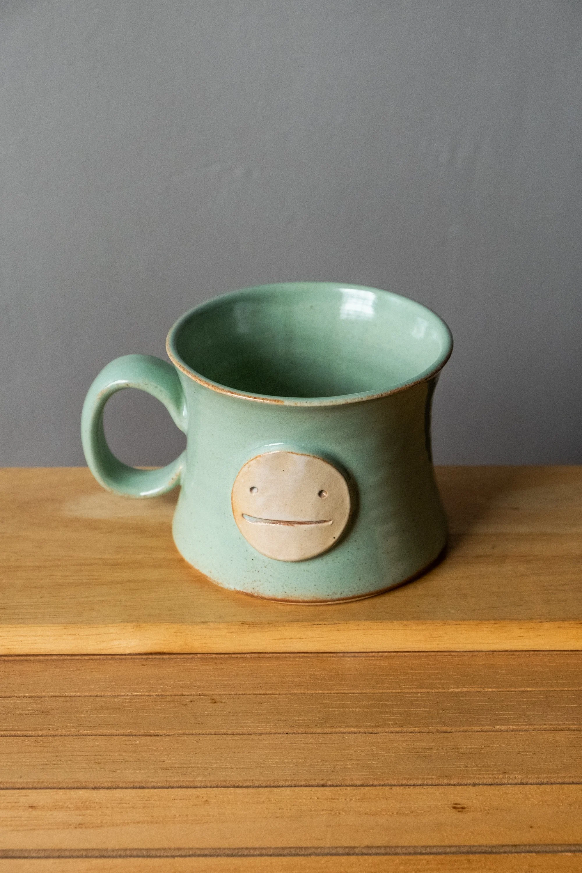 Pistachio Green 16 oz Diner Face Mug