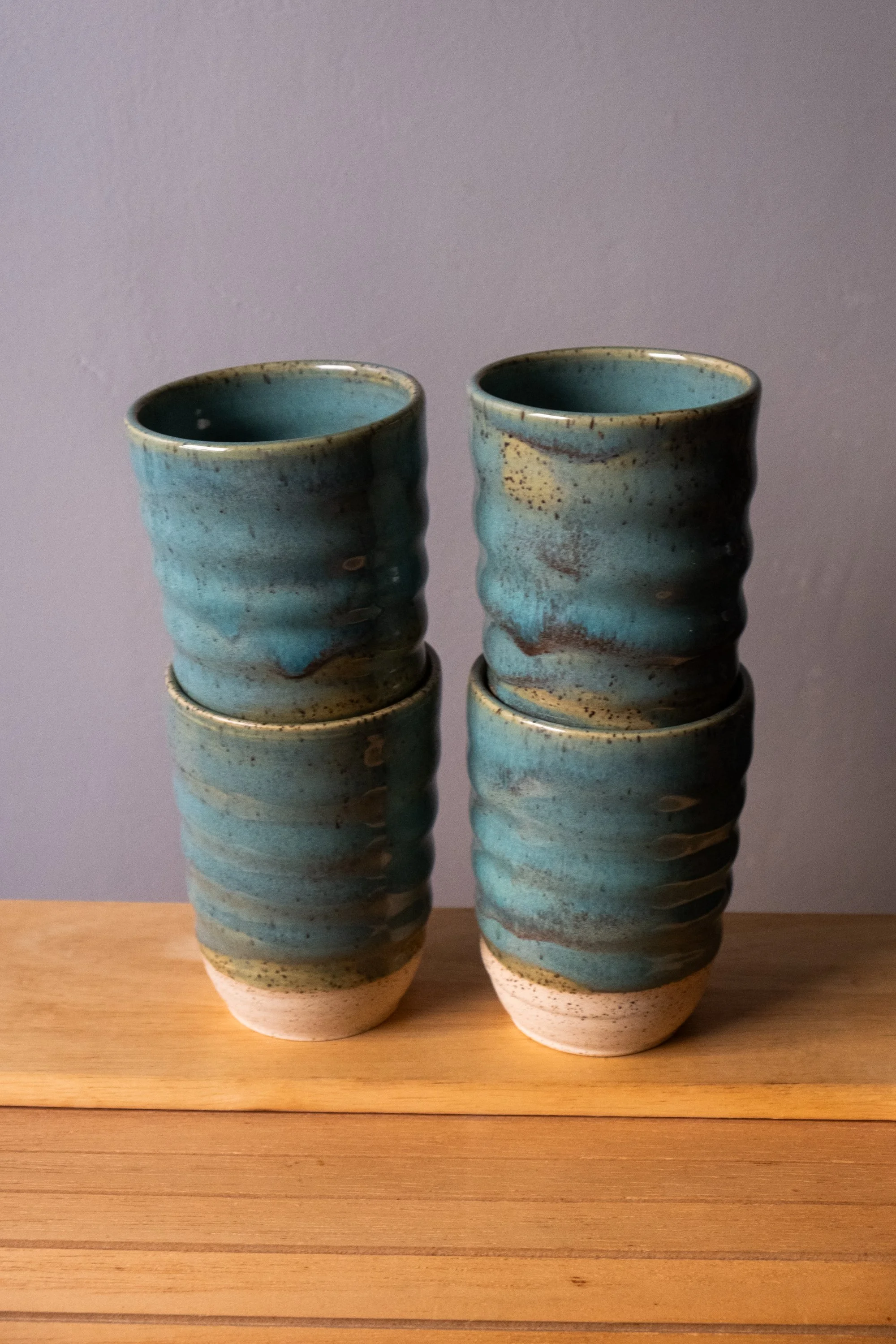Large Swirl Cup (Glossy Turquoise)