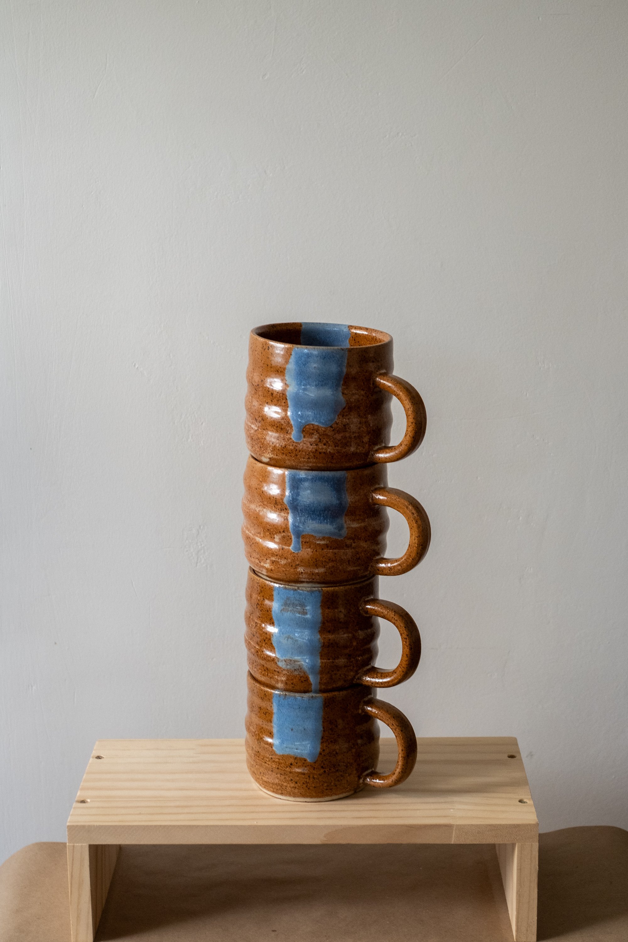 Swirl Mug with Periwinkle Stripe (15 oz)