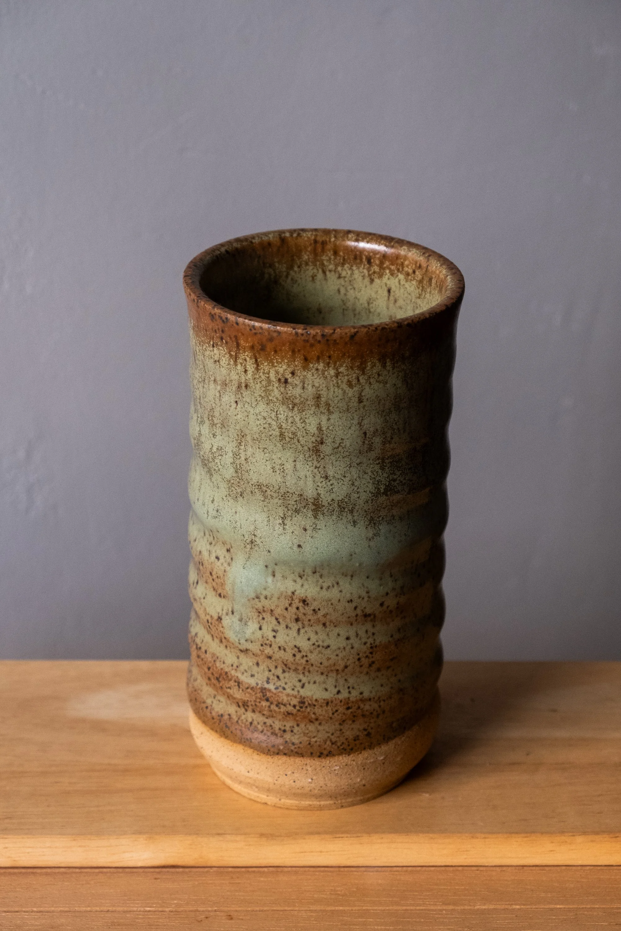 Textured Green Swirl Vase 2