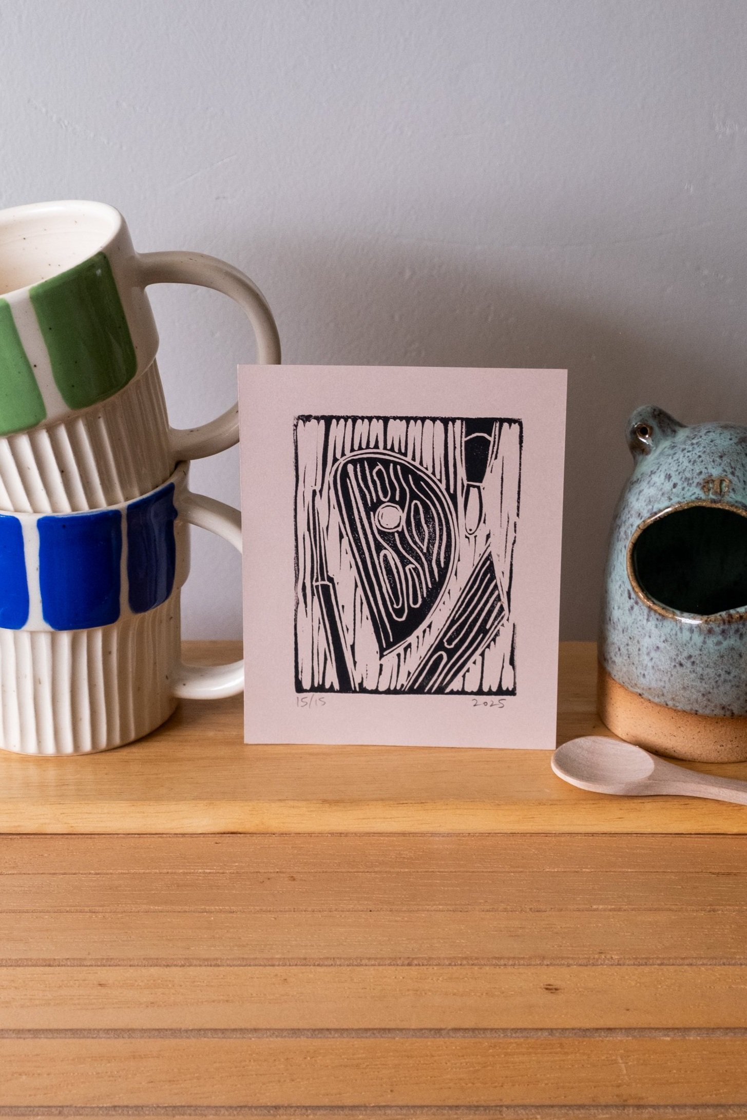 Pottery Tools Linocut