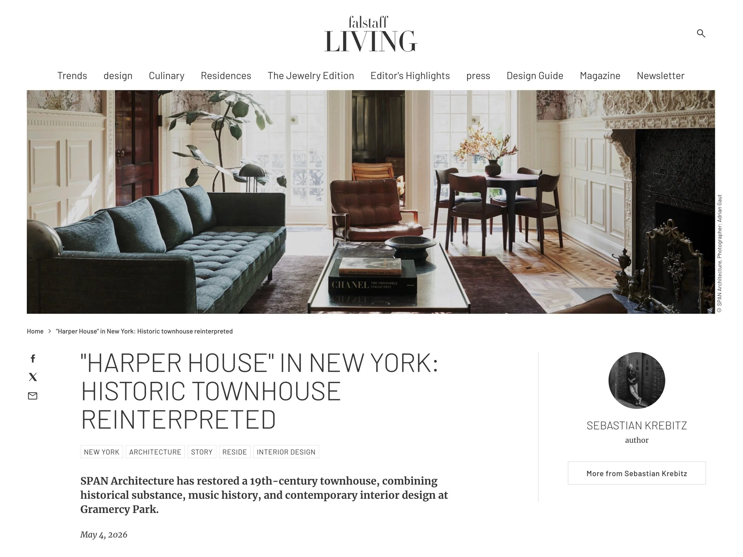 Falstaff Living: Historic Townhouse Reinterpreted 