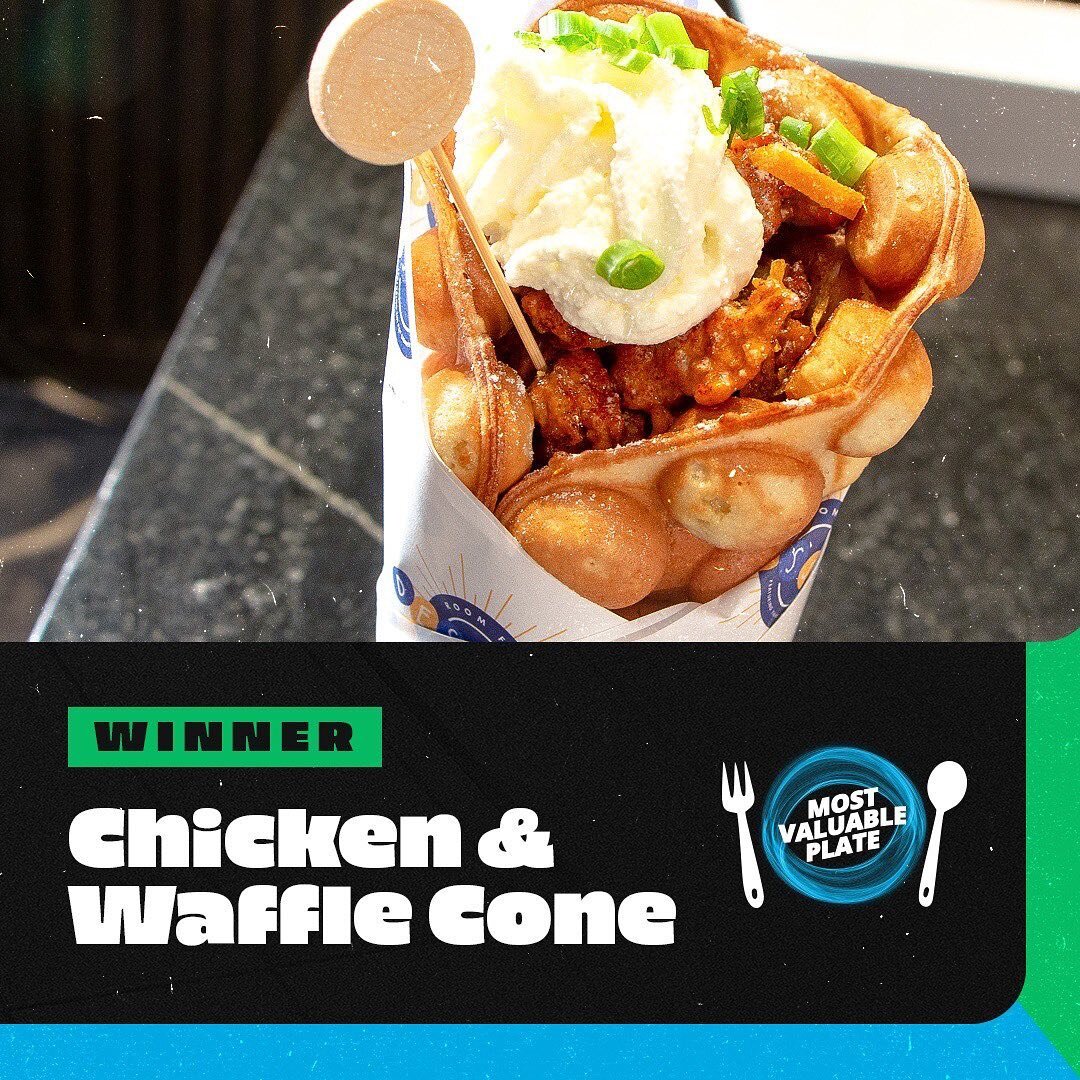 🏆 YOU VOTED AND WE HAVE A WINNER 🏆

Announcing our Most Valuable Plate Winner 🥁🥁🥁

🌟THE CHICKEN &amp; WAFFLE CONE🌟

Next time you are at Chase Center, give the MVP a try! 

If you are joining us for tomorrow&rsquo;s game, you can find it at th