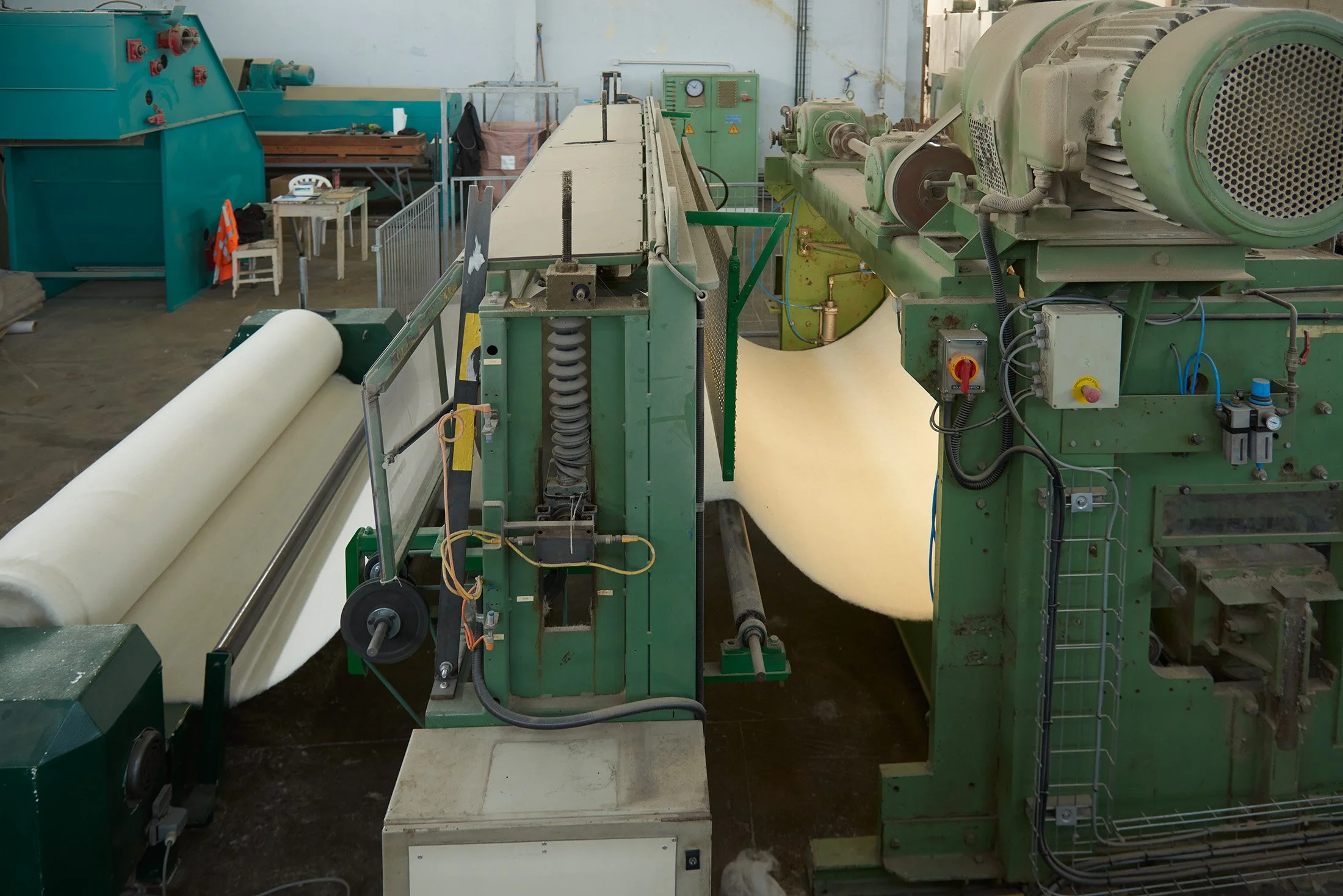 Wisewool™ needle punching line creating Wiselayer™ blanketing.