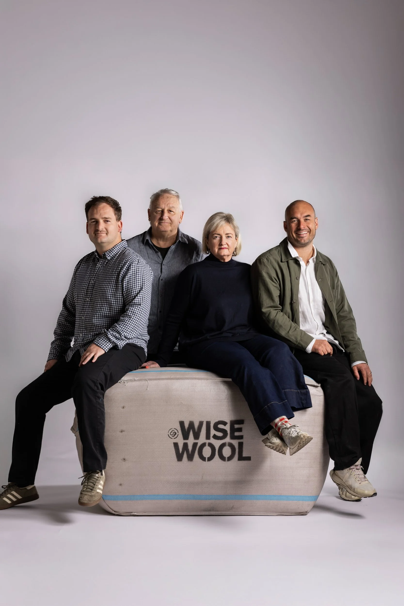 Wisewool™ co-founders Henry Hansen, Angus Hansen, Nicky Hansen and Harry Urquhart-Hay.