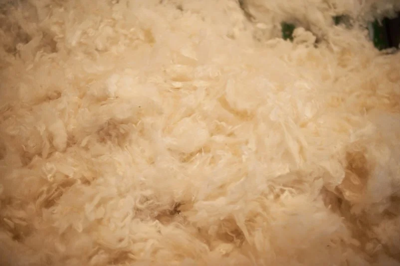 Wool being scoured and deodorised before processing at the Wisewool™ factory.