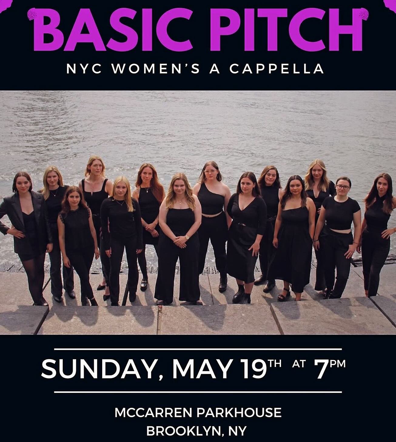 @basicpitchnyc women&rsquo;s a cappella graces parkhouse this Sunday evening at 7pm. Can&rsquo;t wait!