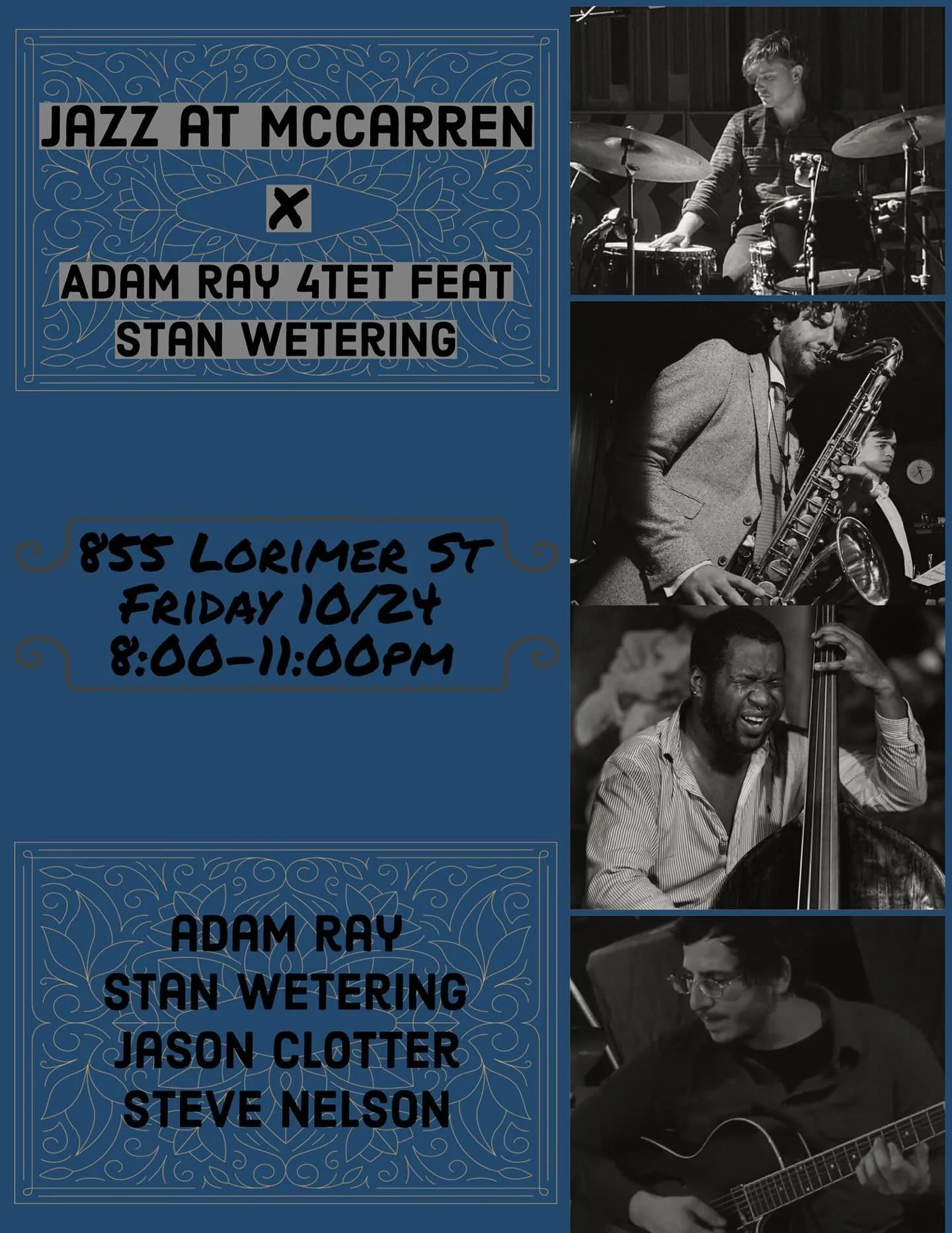 Friday Night Parkhouse with something for most everyone. Jazz at 8, Journaling at 6:30 and filmmaker hangout at 5. Or just come for a drink and nosh @club_club_sandwich