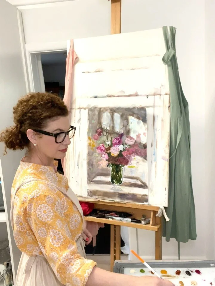 Come into my studio and see what&rsquo;s been happening lately 🦋  Here&rsquo;s a bit of what I&rsquo;ve been up to 😅  (For reference I&rsquo;ve begun working on my next series &ldquo;The Beginning of Her Becoming&rdquo;)  1. Working on my still lif