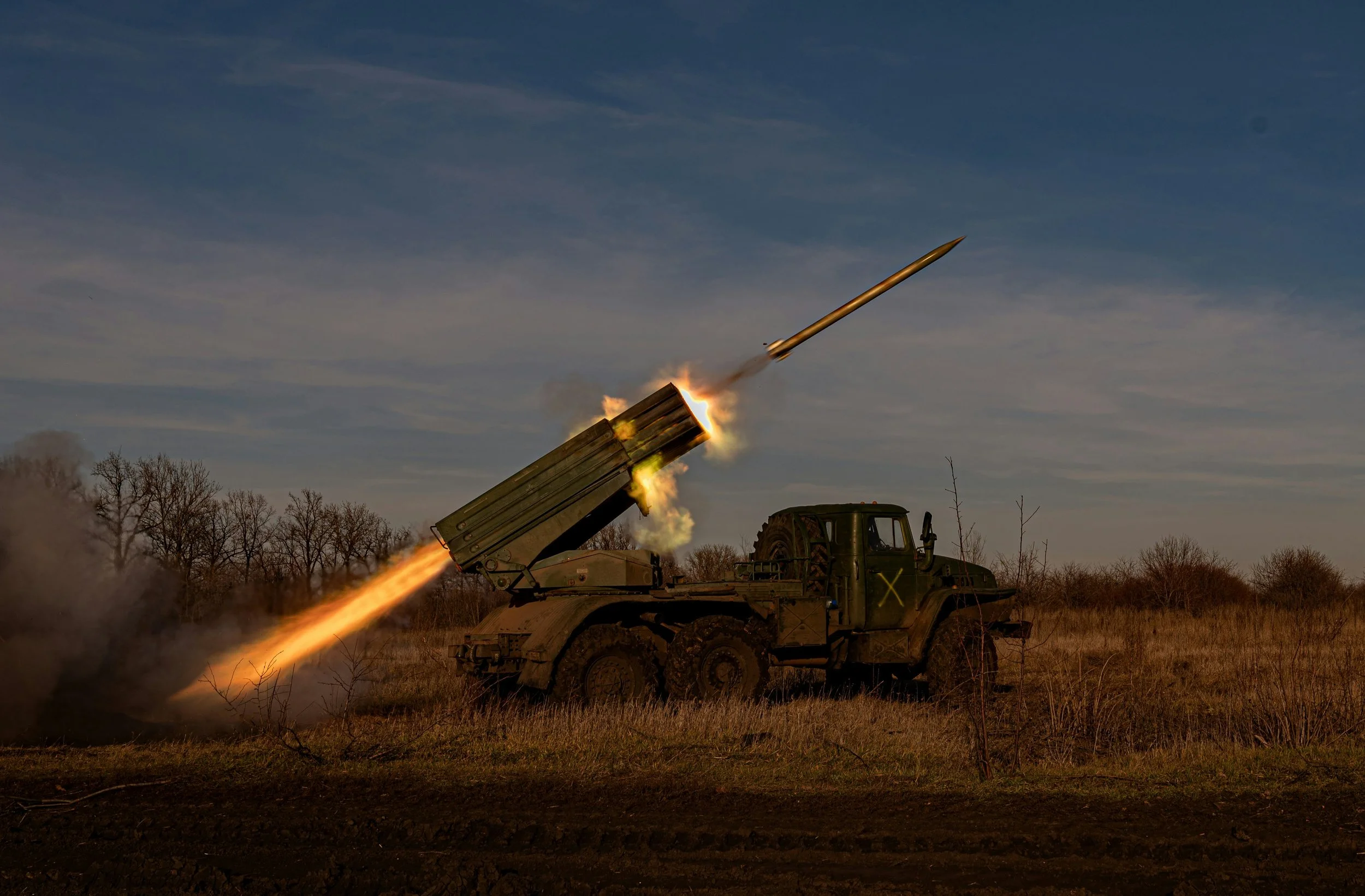 Missile being launched