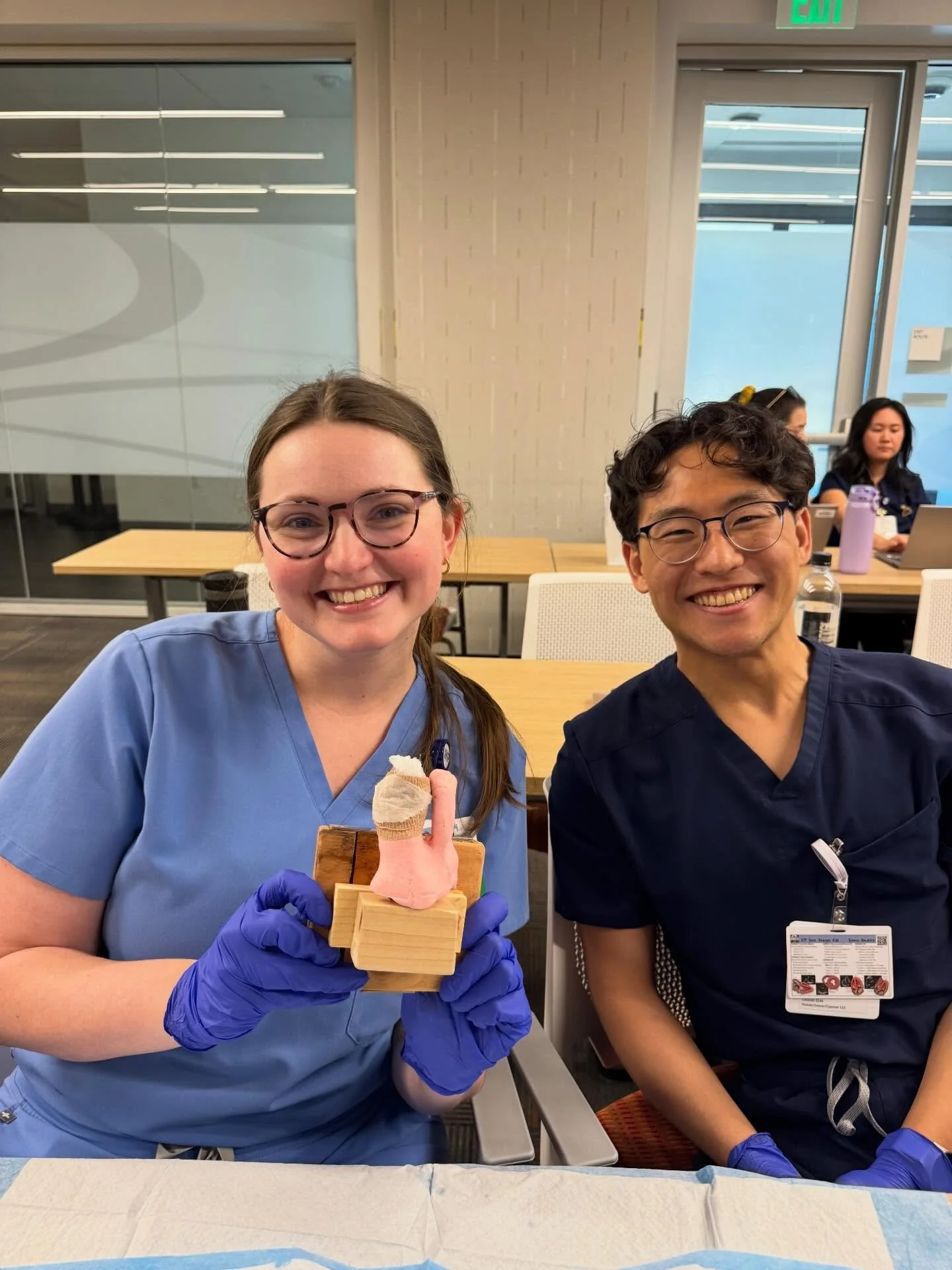 Pictures from our ingrown toenail removal workshop with Dr. Bui&rsquo;s toe models! We had a great time practicing our procedural skills during didactics 🦶🦶