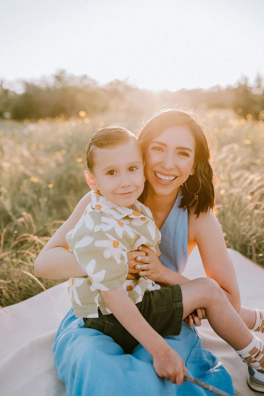 Michelle Baillio with her child