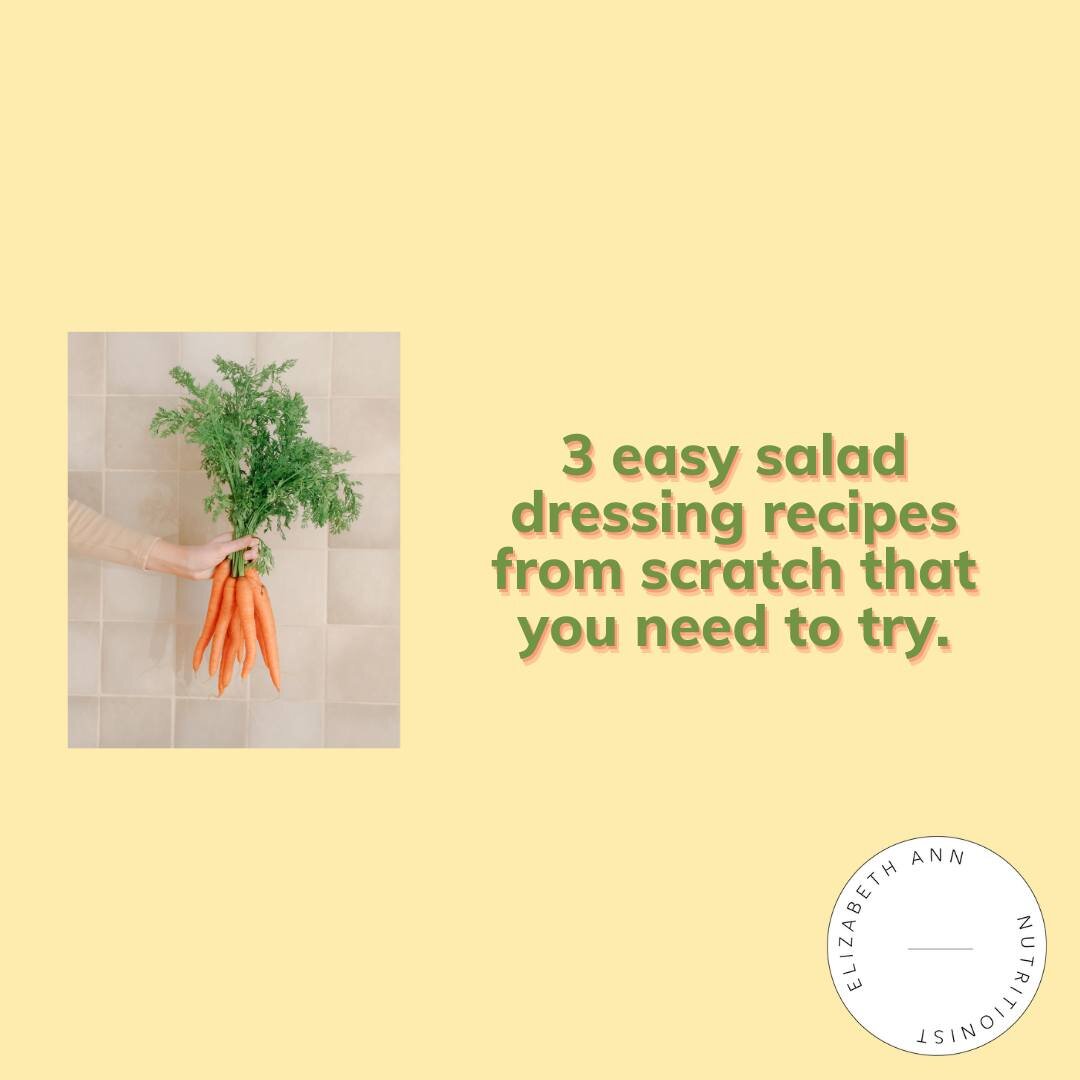 Mix up your meals this week with these easy salad dressing recipes, they are great over raw or cooked veggies 🥦🥑🫑🥕🍠🌶🥬🍅🥗

Let me know which one you're going to try first. 

E.A.N. 

x