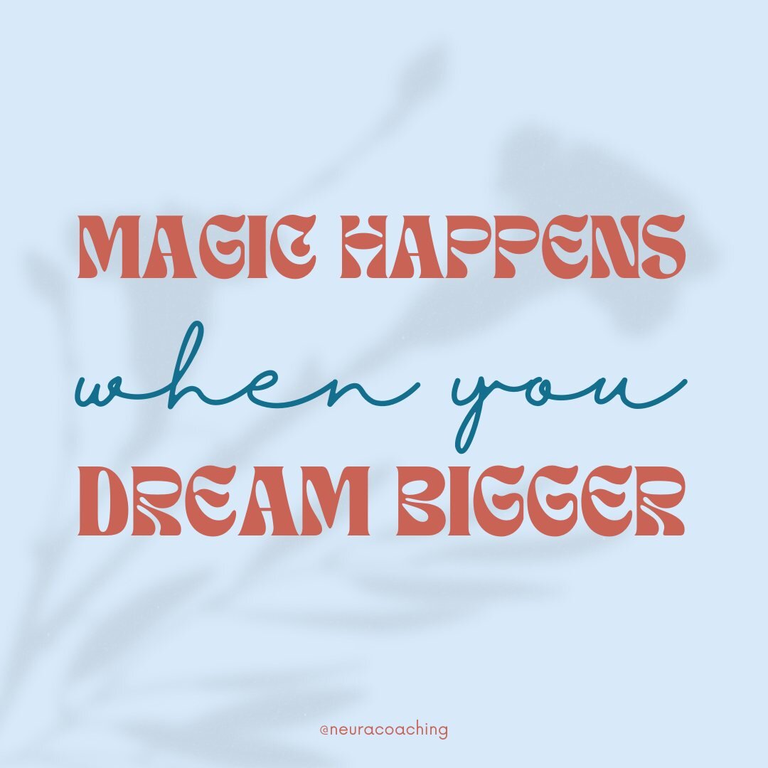 Dream bigger, soar higher! 🌟✨ 

Unleash the power within you and let your dreams take flight. It's time to push past the limits, break free from the ordinary, and embrace the extraordinary. 💪💫 

Whether it's starting that passion project, pursuing