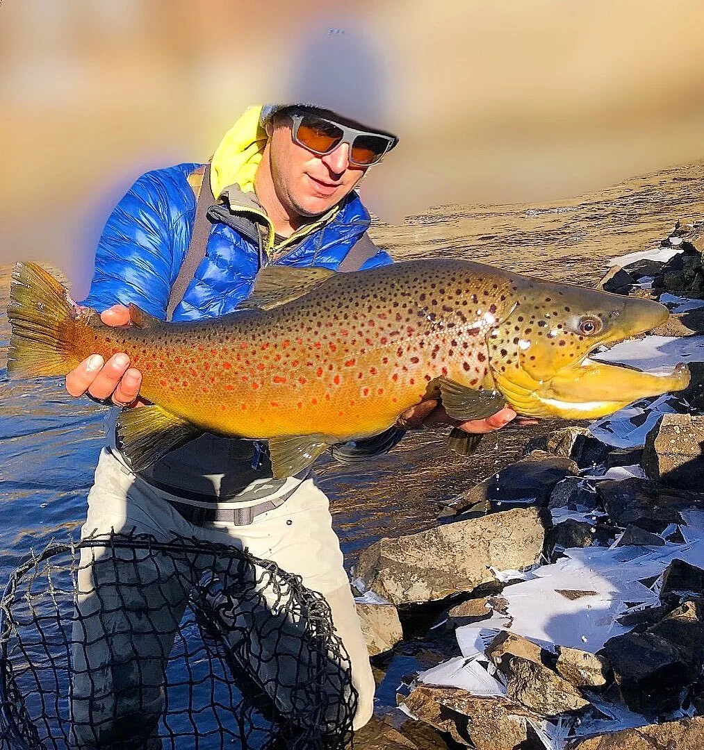 A lot of our winter areas have been locked in with ice. This next week they will open up and be fishable for the first time in over a month! It&rsquo;s going to be a great few weeks for catching trophy winter browns! #fishitwell #bleedwater #flylife 