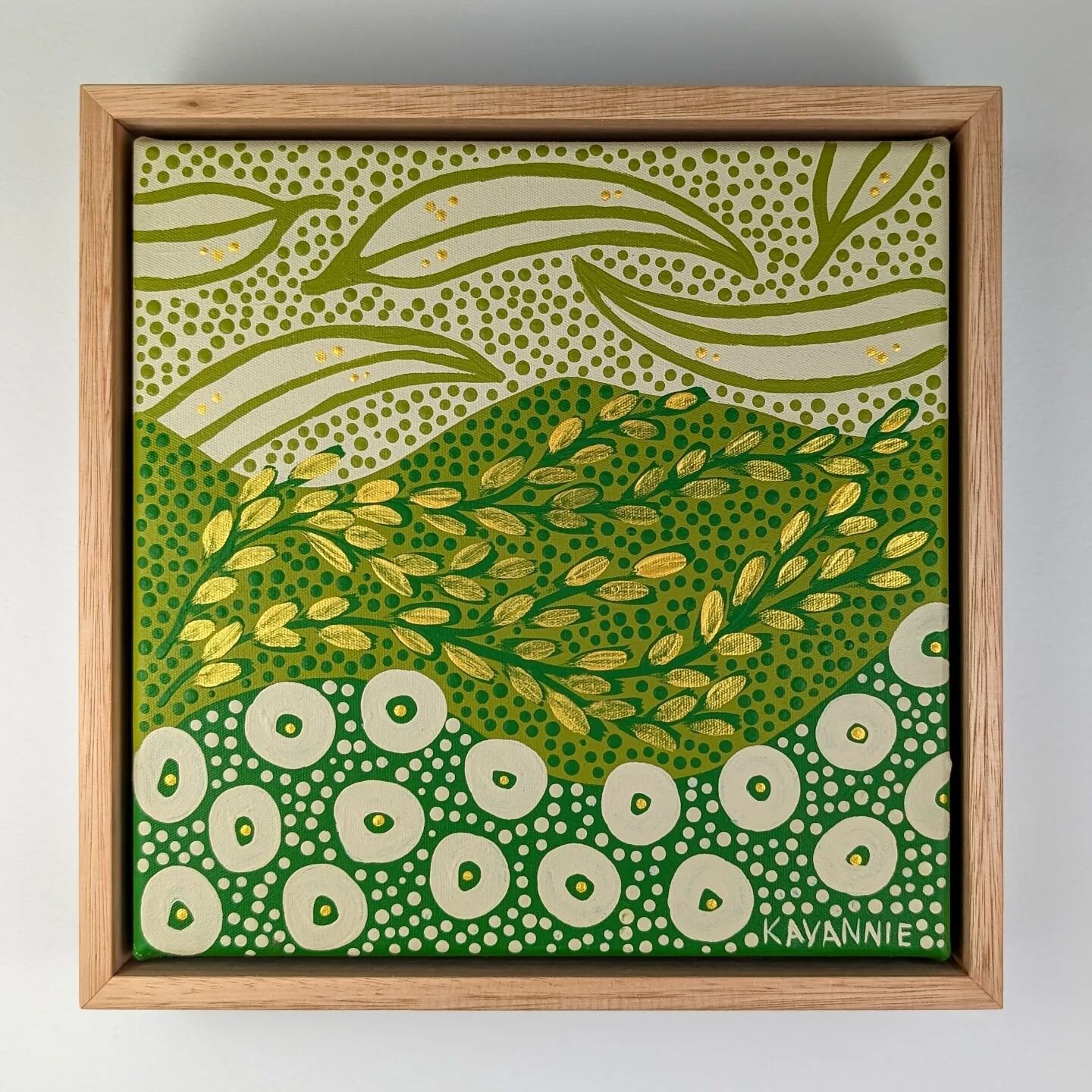 Six new green and gold minis are now available on @bluethumbart! Which is your favourite?

25 x 25 cm with a flooded gum float frame
$340 each

https://bluethumb.com.au/kayannie-denigan