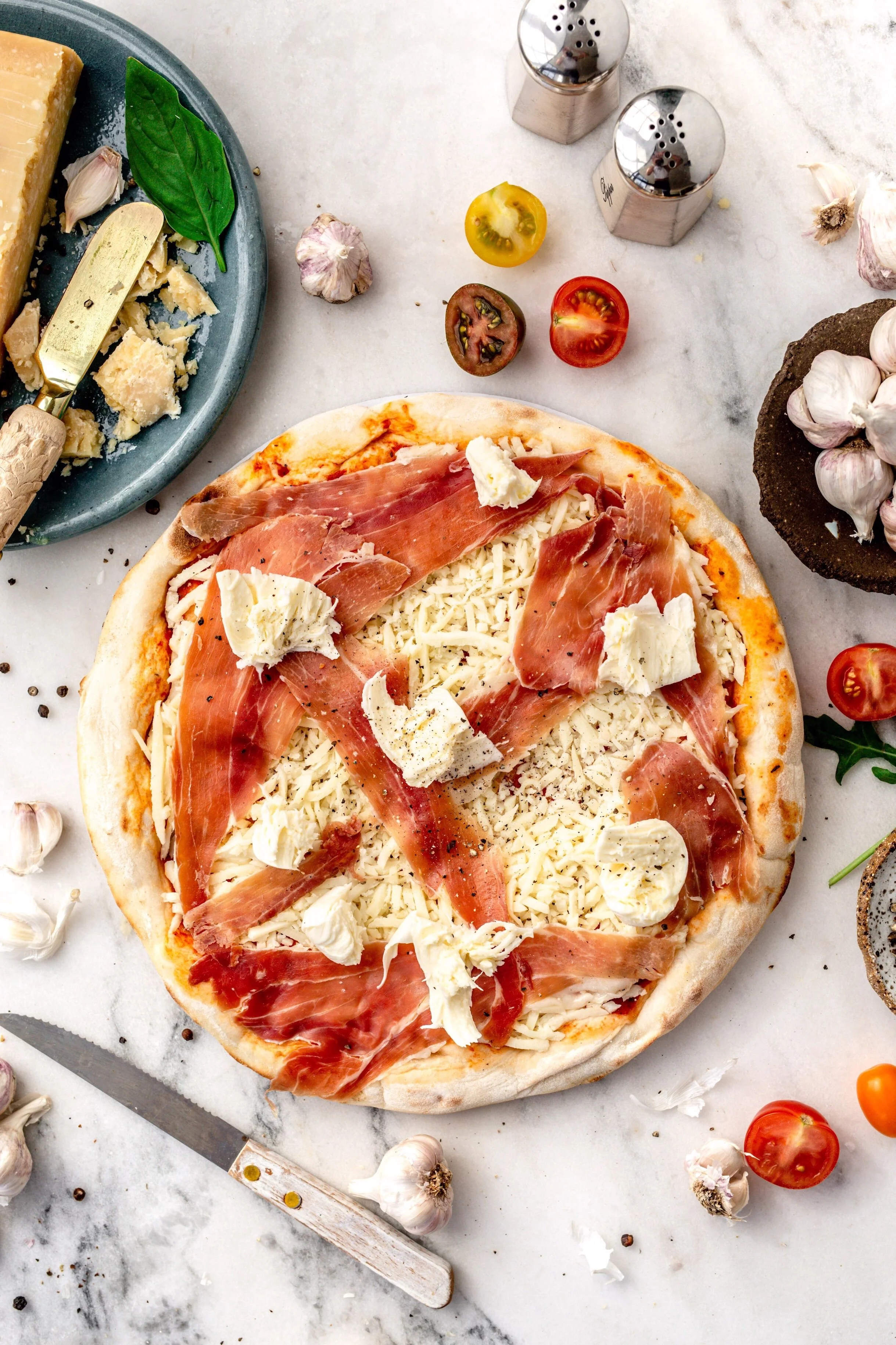 Prosciutto and Burrata pizza — Homemade Pizza Co.