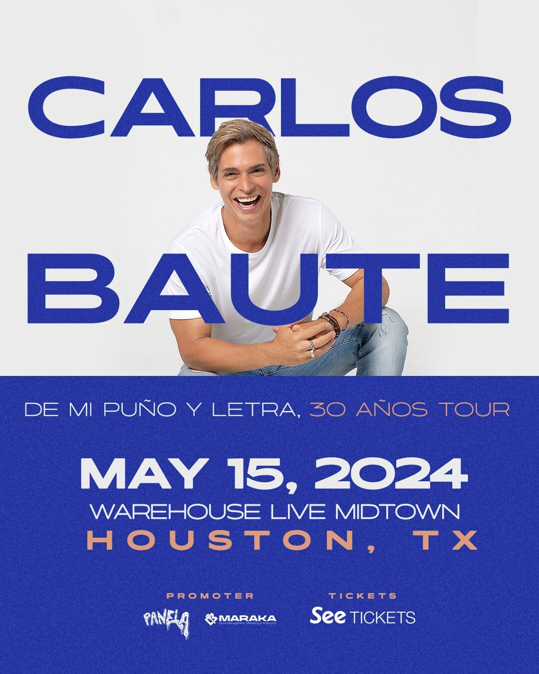 🎤 Now Announcing @carlos_baute 🇻🇪 coming to Houston May 15th.  Artist Presale on sale 3/27. General public on sale 3/29. For more information go to warehouselivemidtown.com
.
.
#carlosbaute #houston #warehouselivemidtown