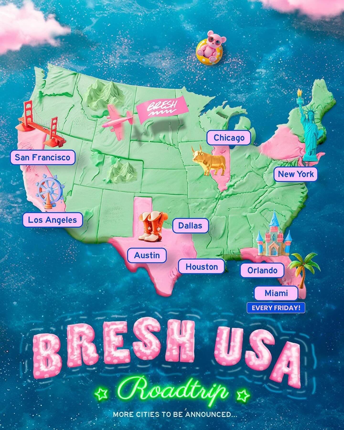 #Repost @bresh
・・・
FIRST EVER USA CROSSCOUNTRY ROADTRIP 🇺🇸🤯🌸💖✨

YES, THE MOST BEAUTIFUL PARTY IN THE WORLD FOR THE FIRST TIME EVER ON AN INSANE ROADTRIP ACROSS USA: 

🌸 MIAMI, EVERY FRIDAY AT @M2_MIAMI 
🌸 ORLANDO: MAY 17TH AT @CELINE_ORLANDO 
