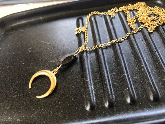 Long moon necklace