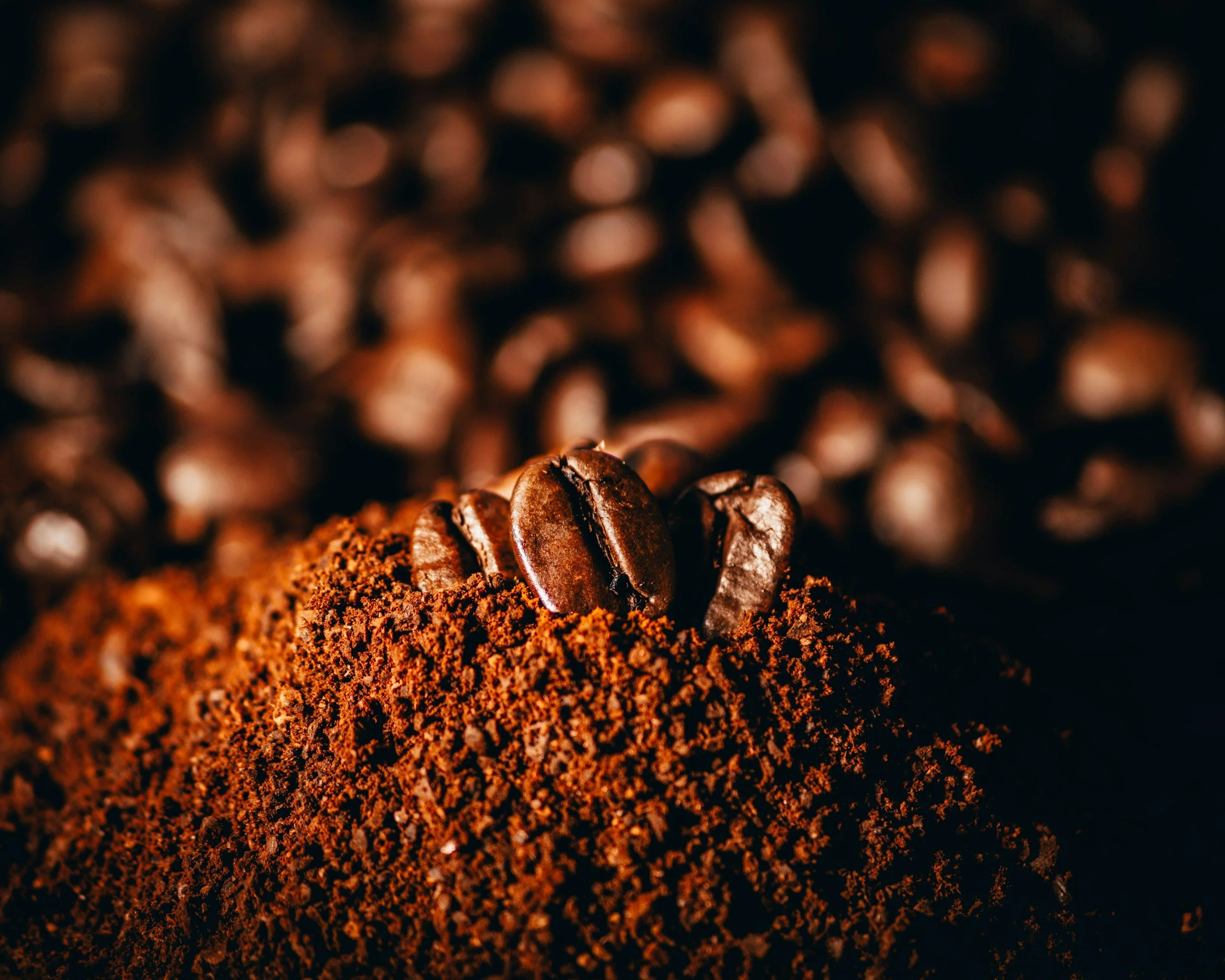 Coffee ground rich colours
