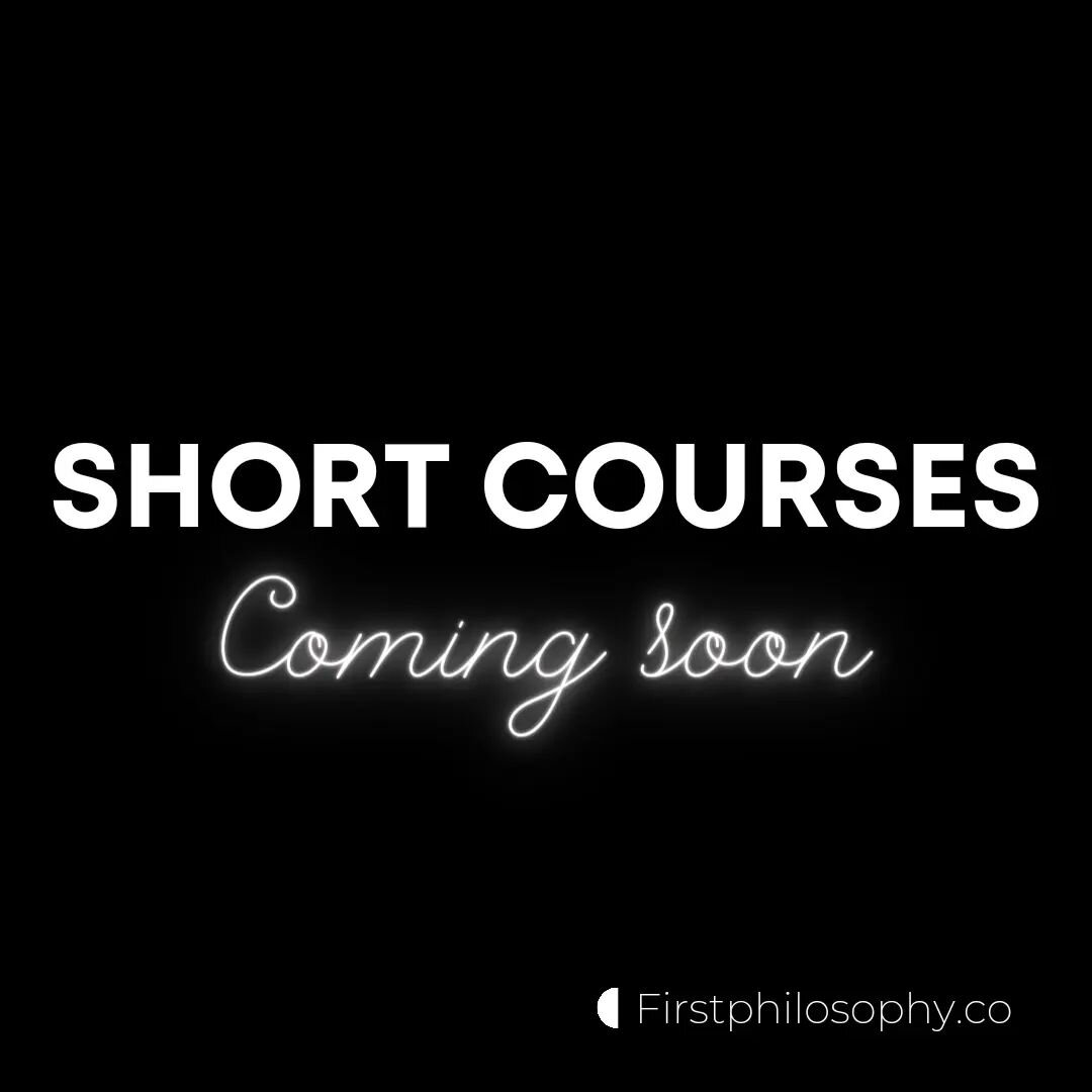 * WATCH THIS SPACE *

Short Courses to help you learn How To Think - Philosophy and Logic, coming soon! 

These courses will run for 3 weeks and prices are ONLY $99!! Please spread the word.