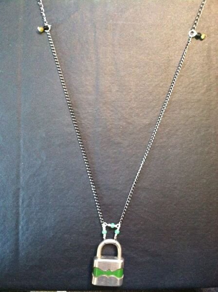 Necklace with antique lock