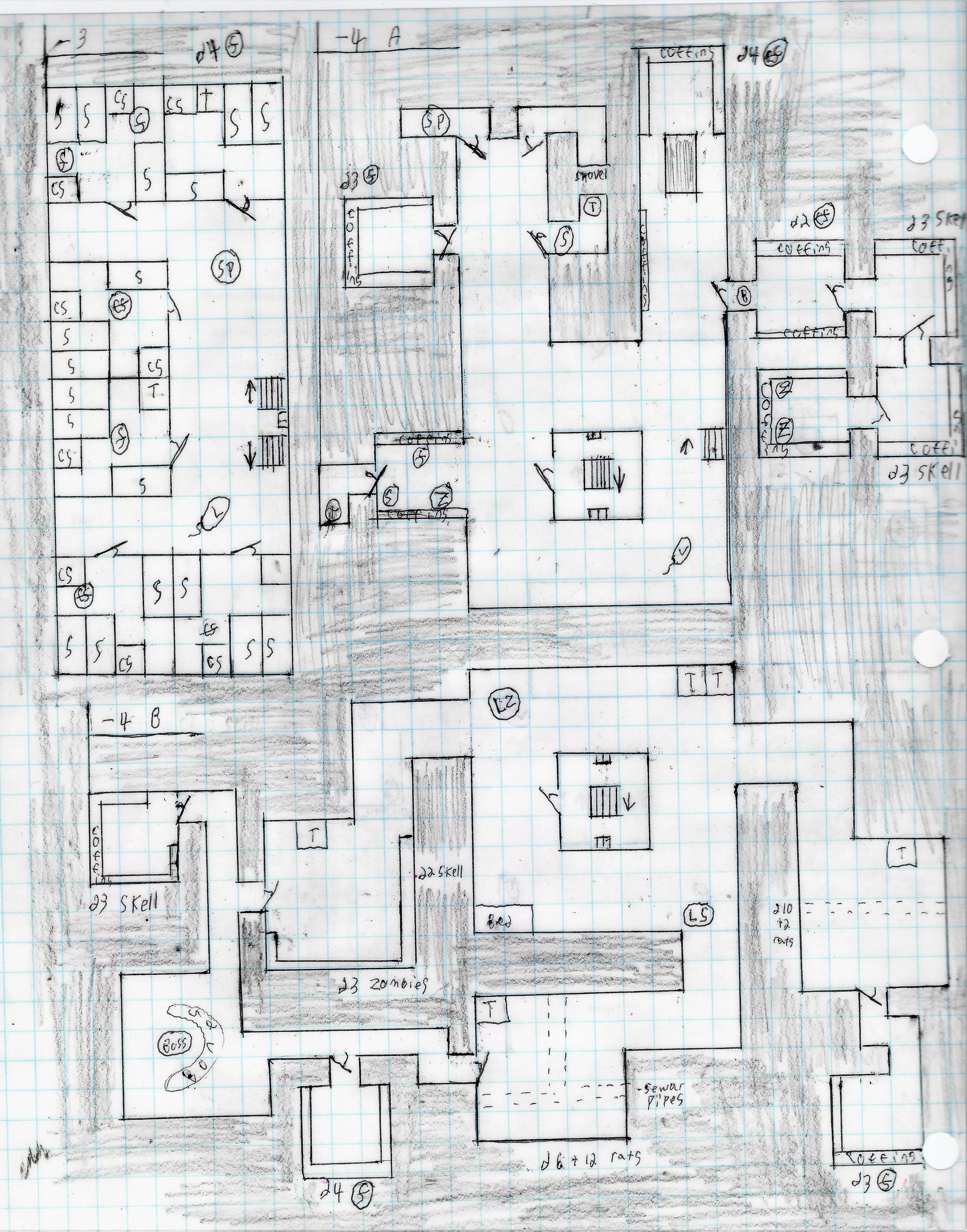 Parts of a dungeon