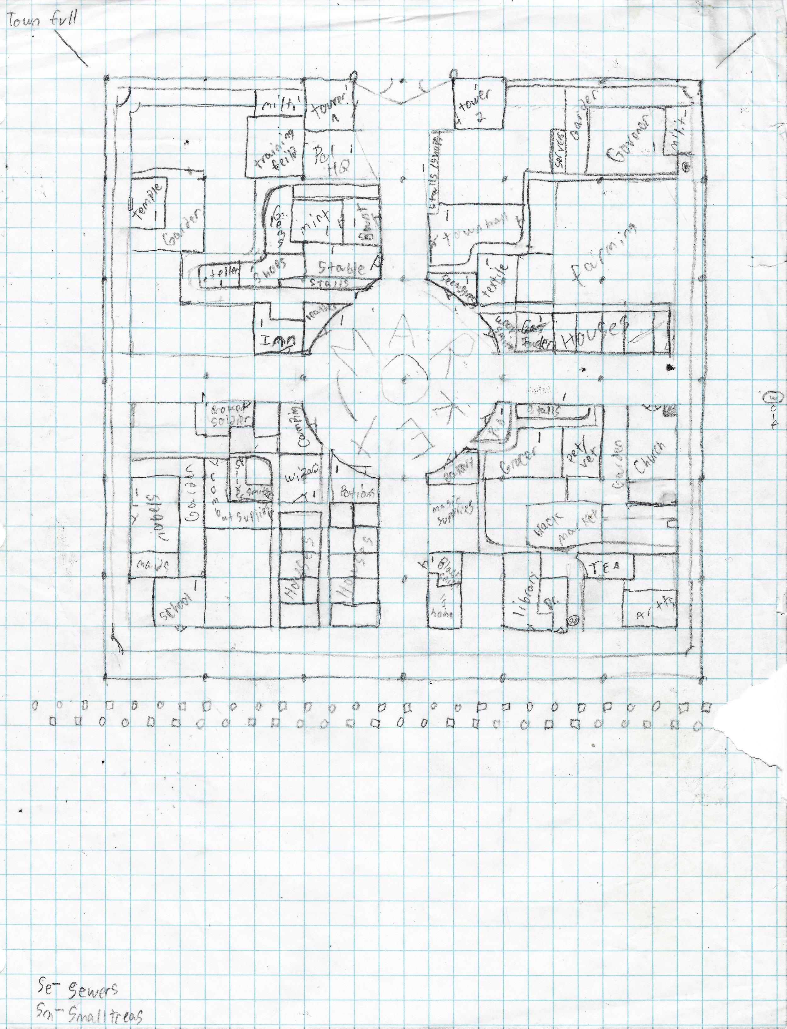 A small map of a large town