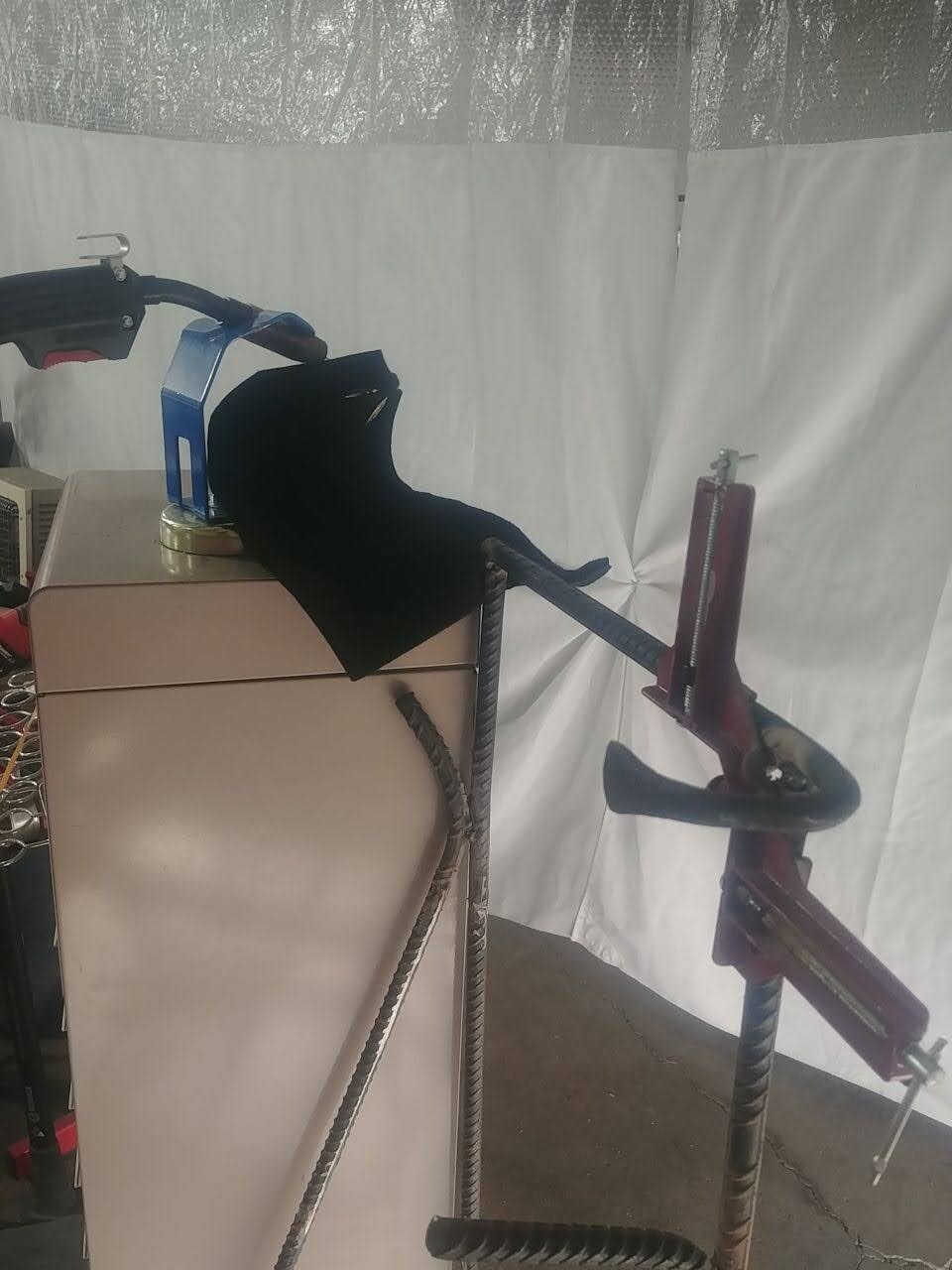 Hammer and tool rack in progress